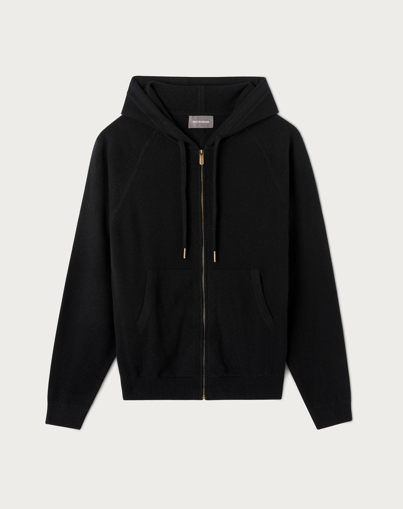 Sweat à capuche zippé casual - Femme - NOIR