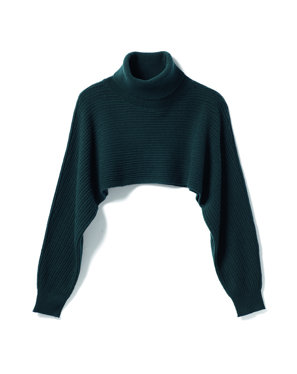 Boléro col roulé à côtes - Accessoire - VERT ZURICH