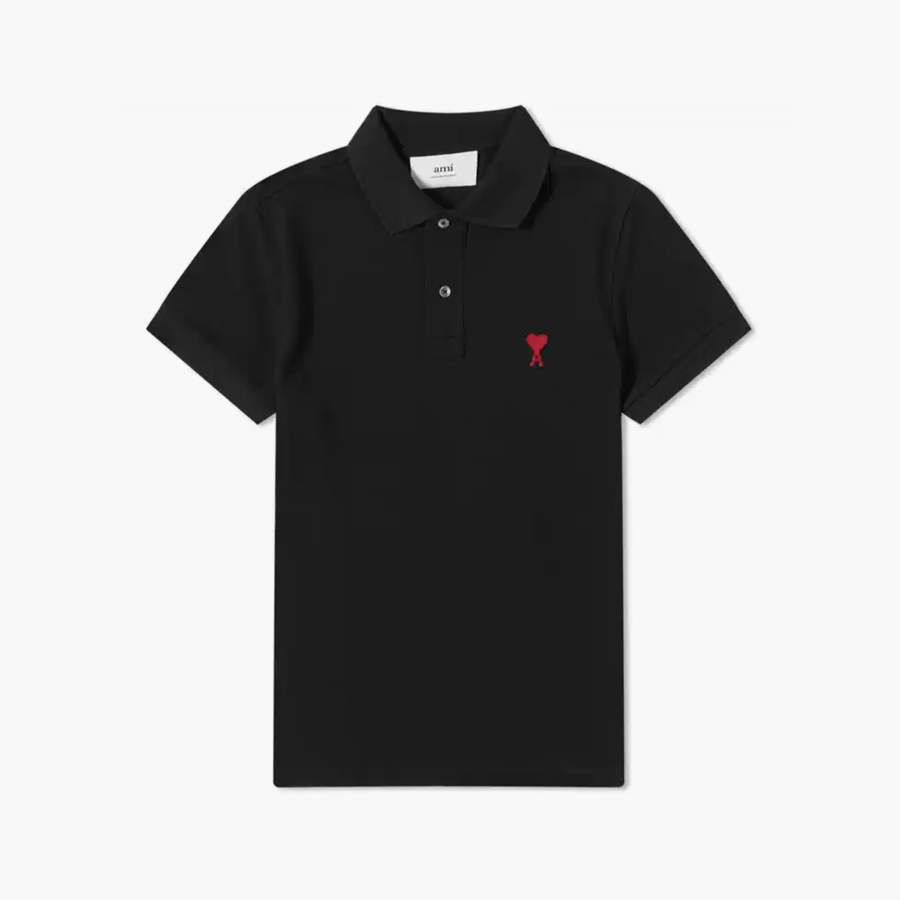 Ami Paris Polo Ami de Coeur Noir