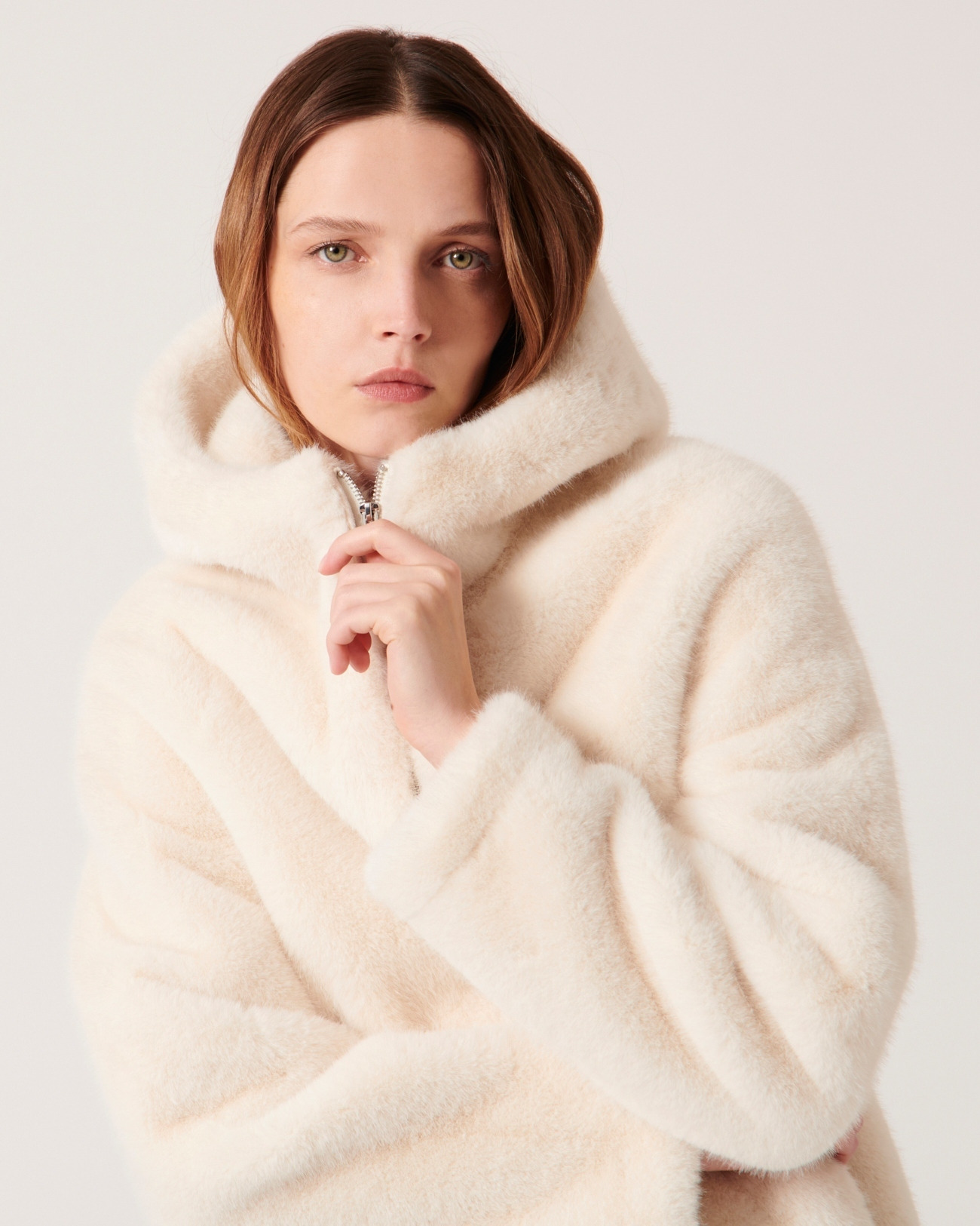 Manteau Macey Ecru en Polyester