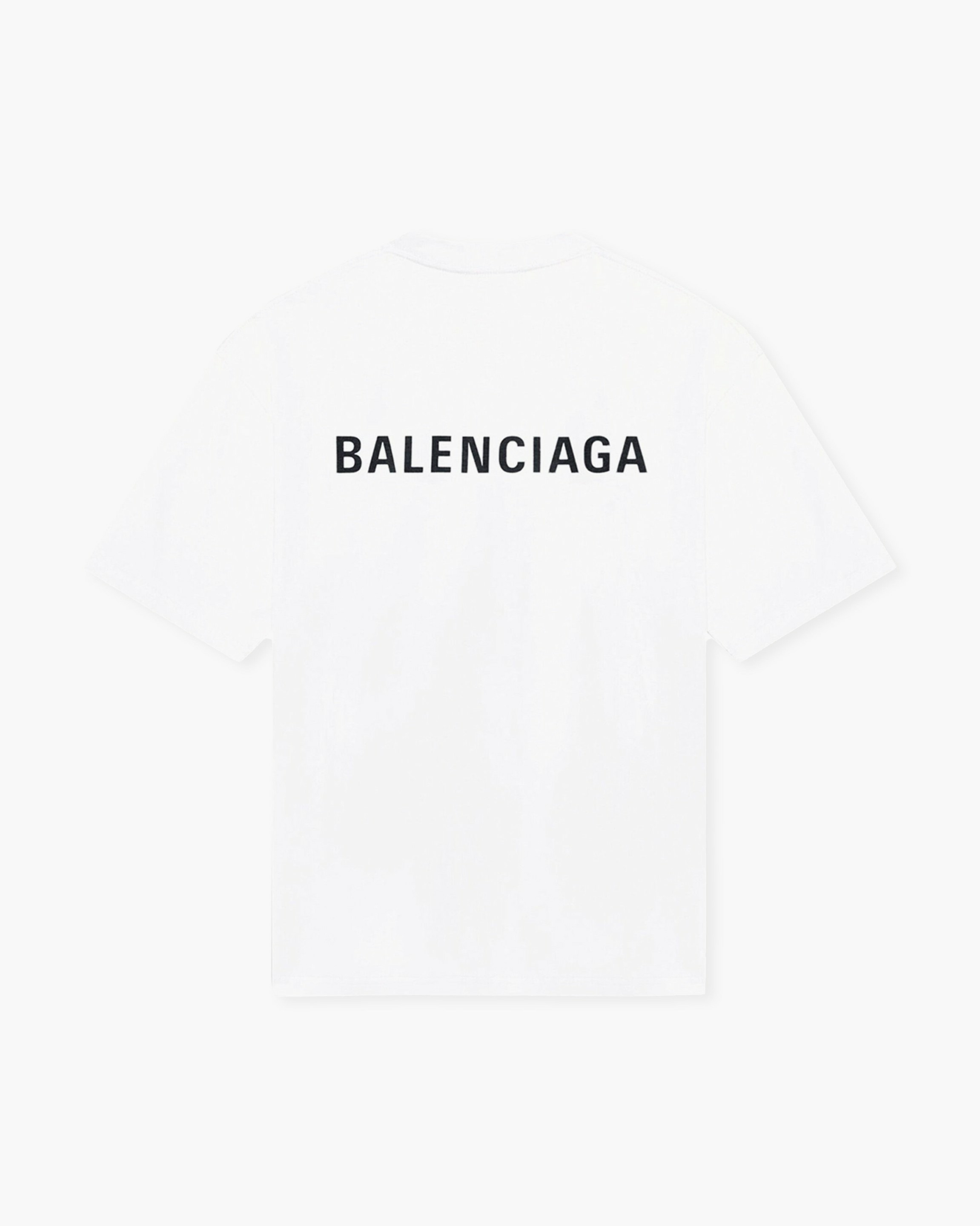 Balenciaga T-Shirt Back Logo Blanc