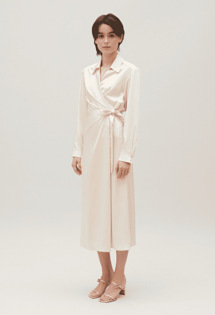 Robe midi portefeuille