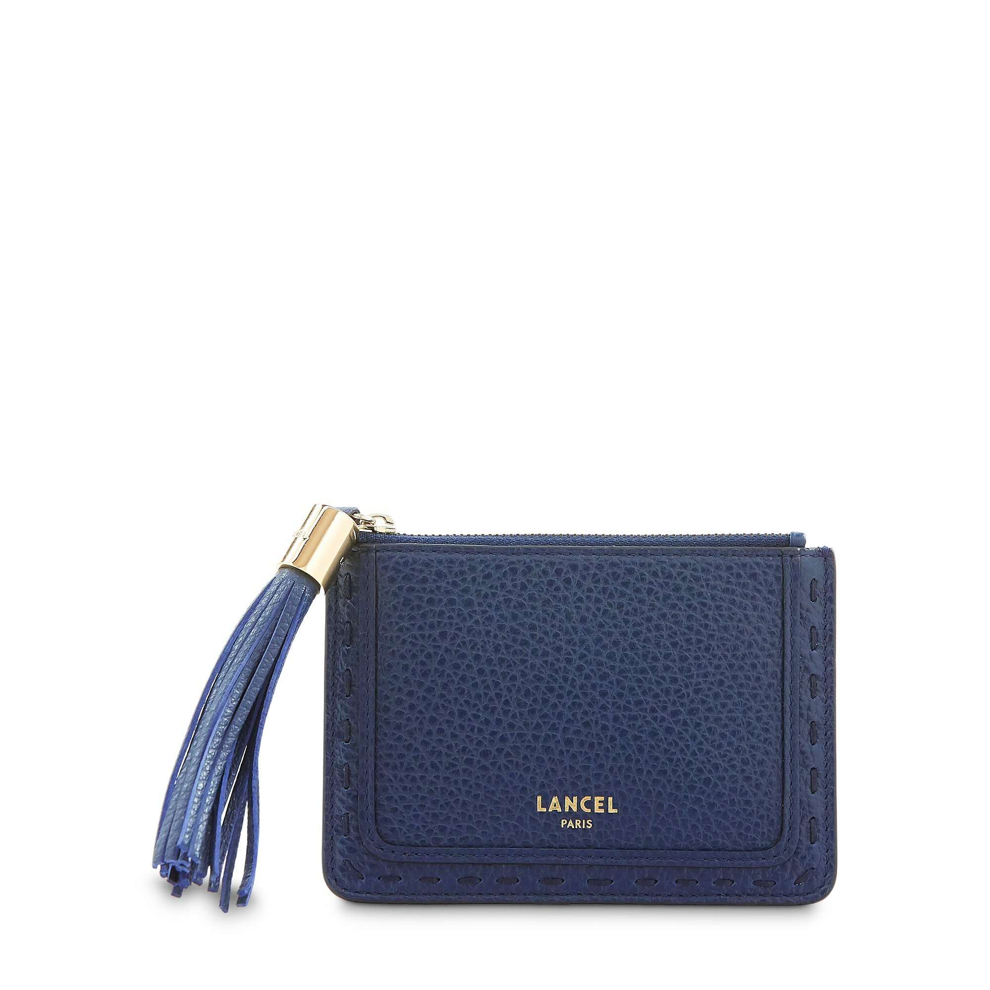 Premier Flirt de Lancel - Porte-cartes zippé L - Grand modèle - Bleu Petrole