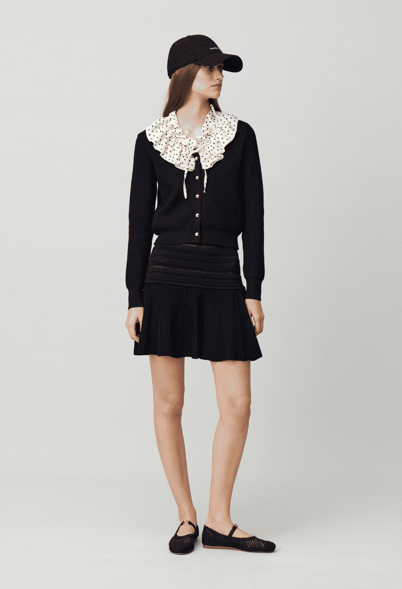 Jupe courte maille fine