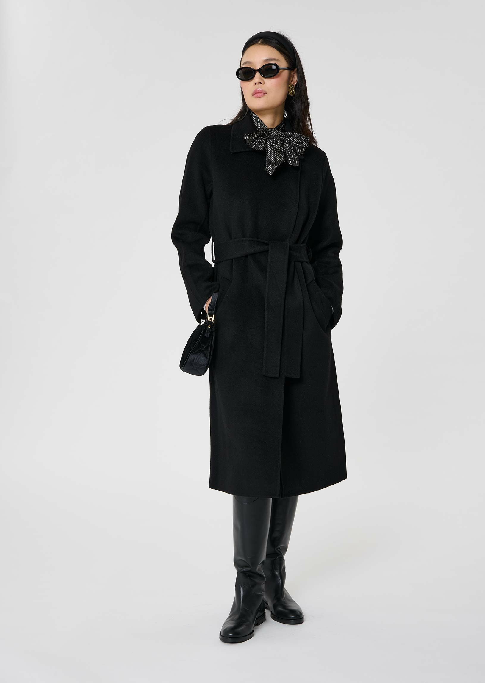 Manteau Mandy-Noir en Laine