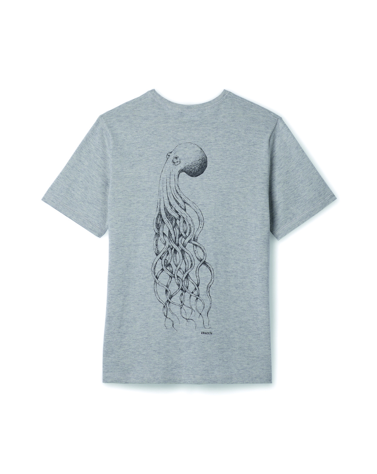 T-shirt ample imprimé Kraken x EB - Femme - GRIS ARMOISE