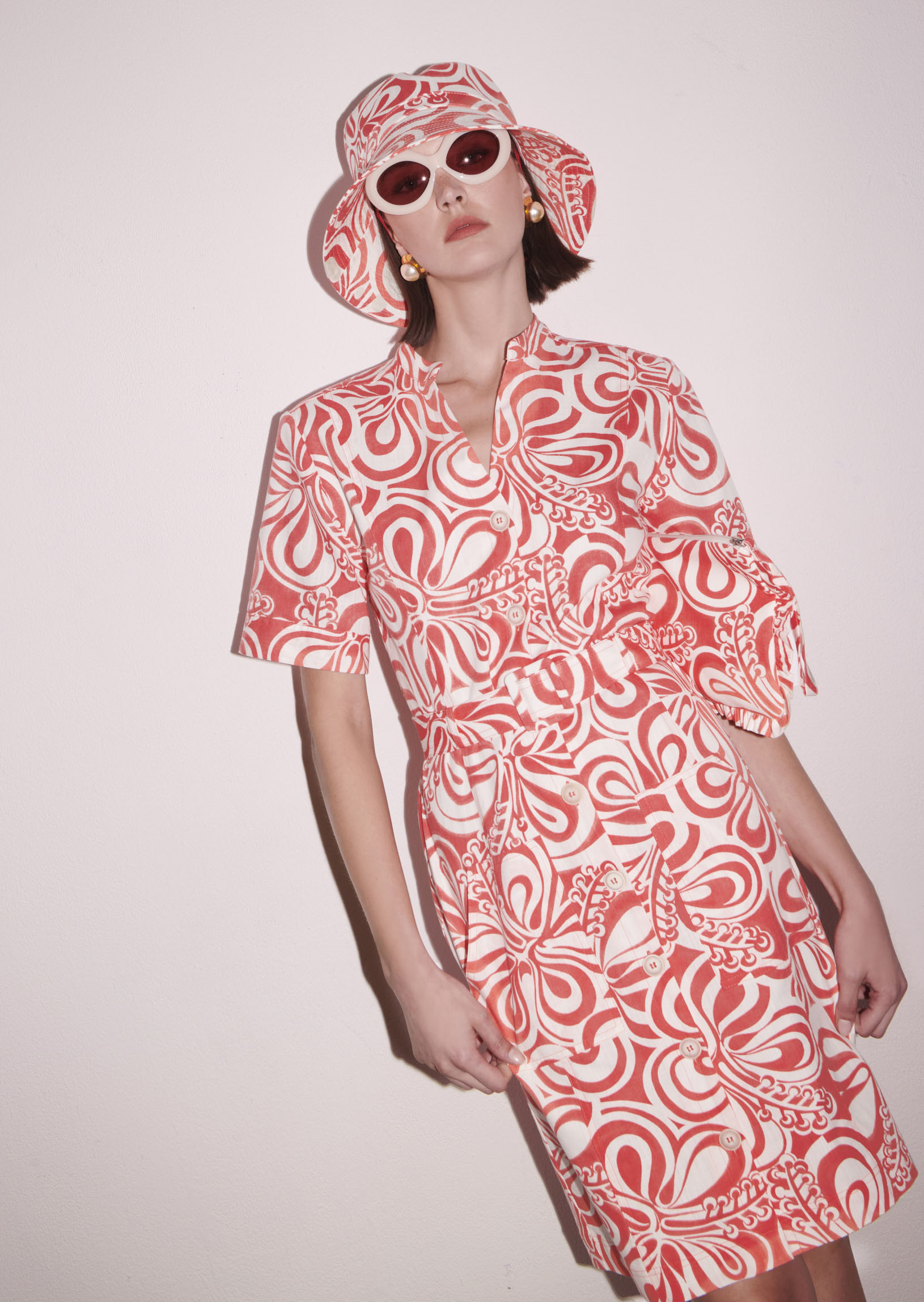 Robe Rosemarine-Corail en Coton