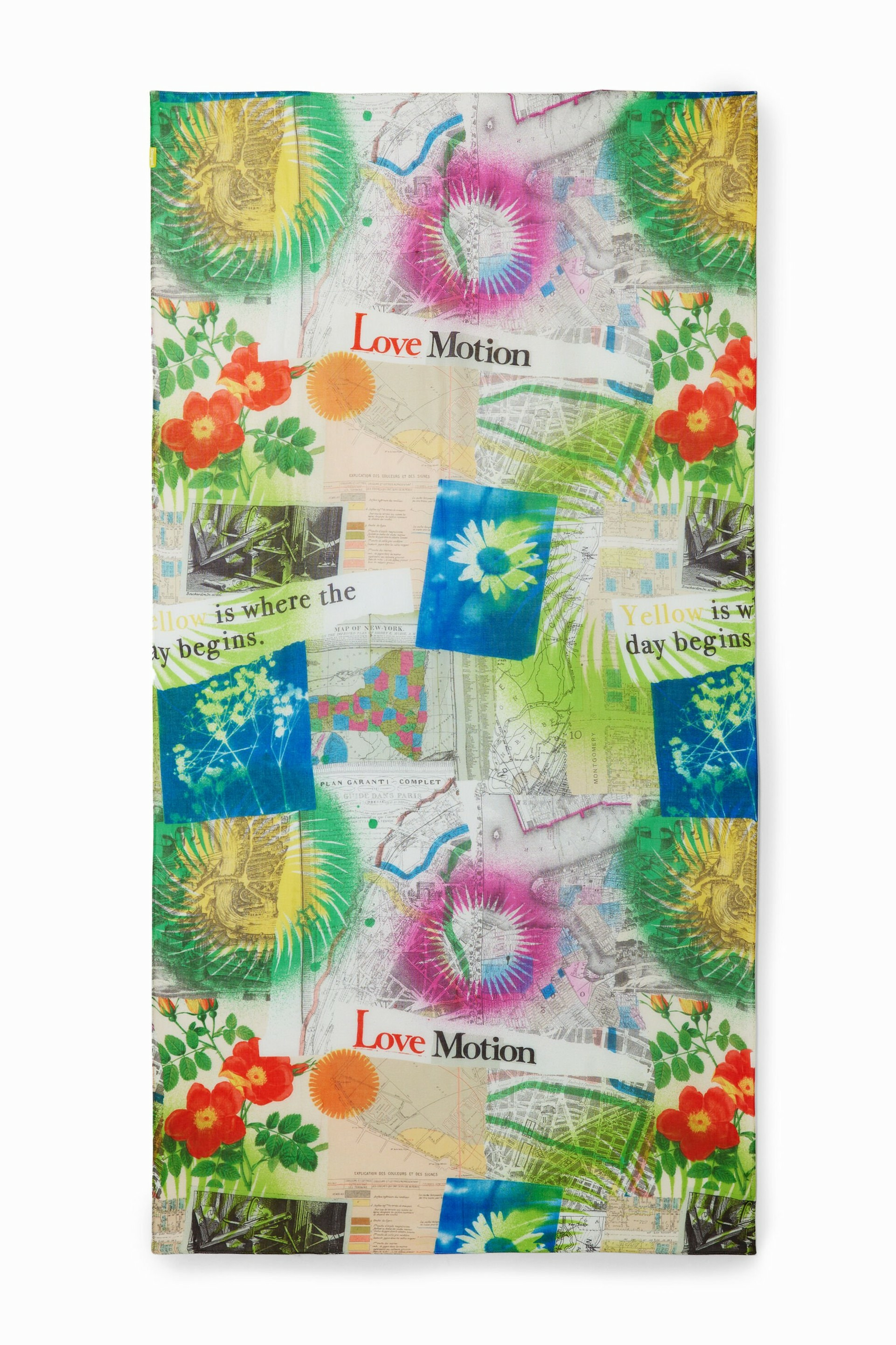FOULARD NEWSPAPER COLORS RECTANGLE