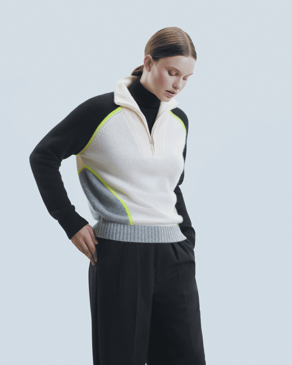 Pull Col Camionneur Bicolore