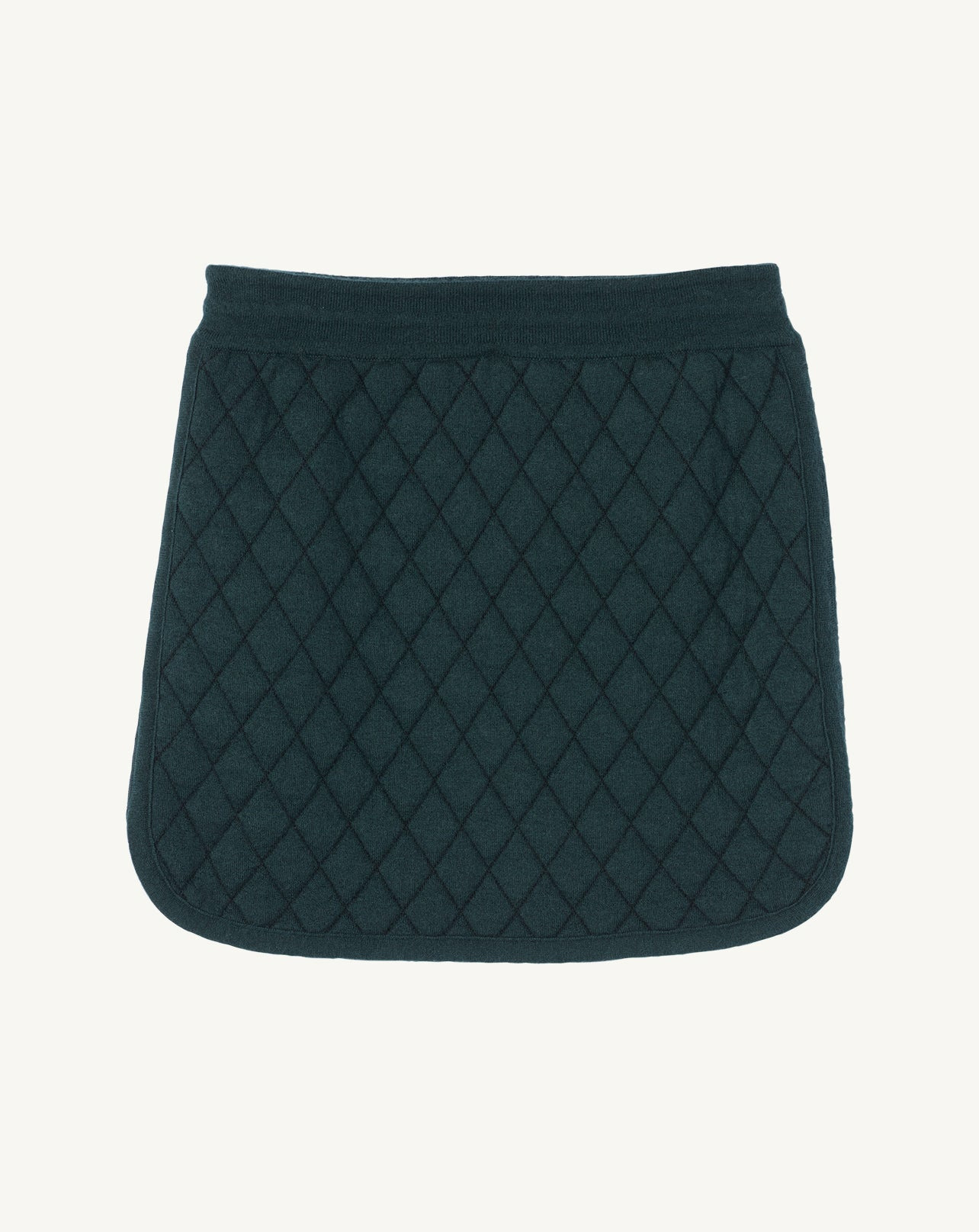 Mini jupe matelassée - Femme - VERT ZURICH/NOIR