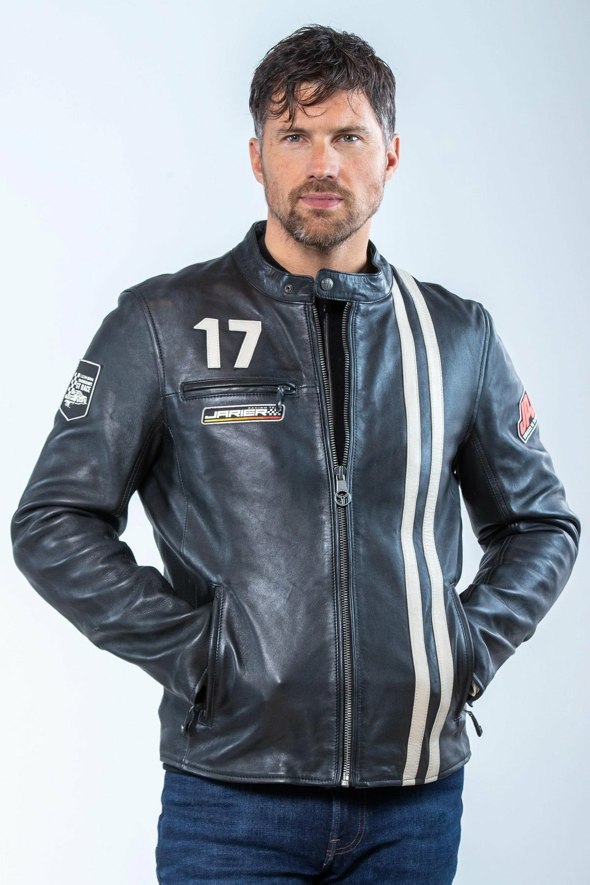 Blouson cuir Jarier Noir