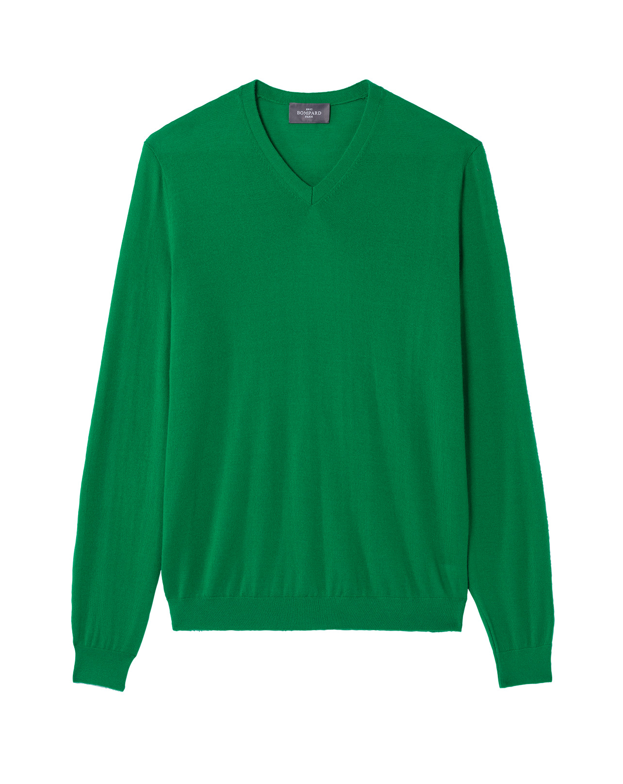 Pull col V ultrafin - Homme - VERT CAROUBY