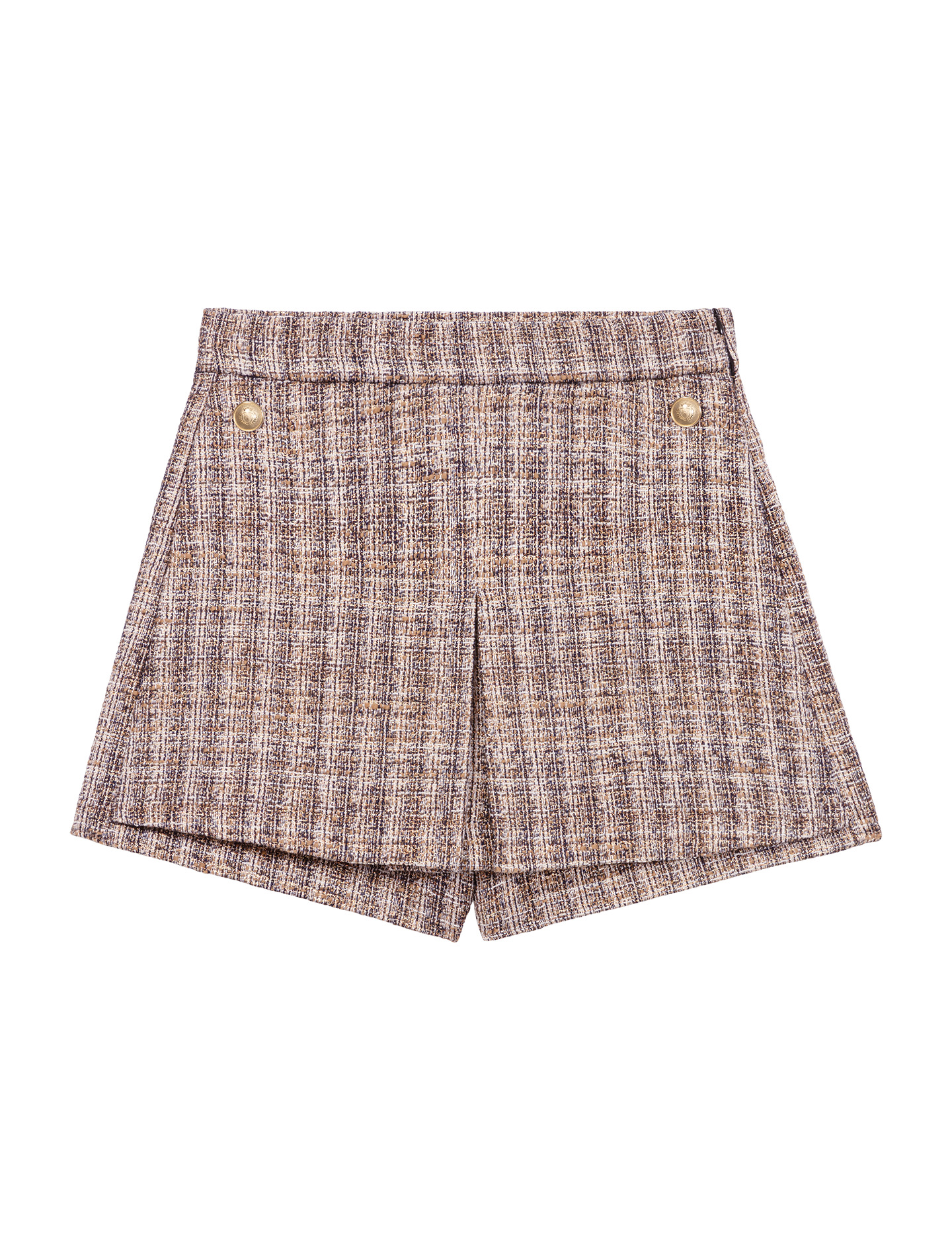 Short trompe l'œil en tweed