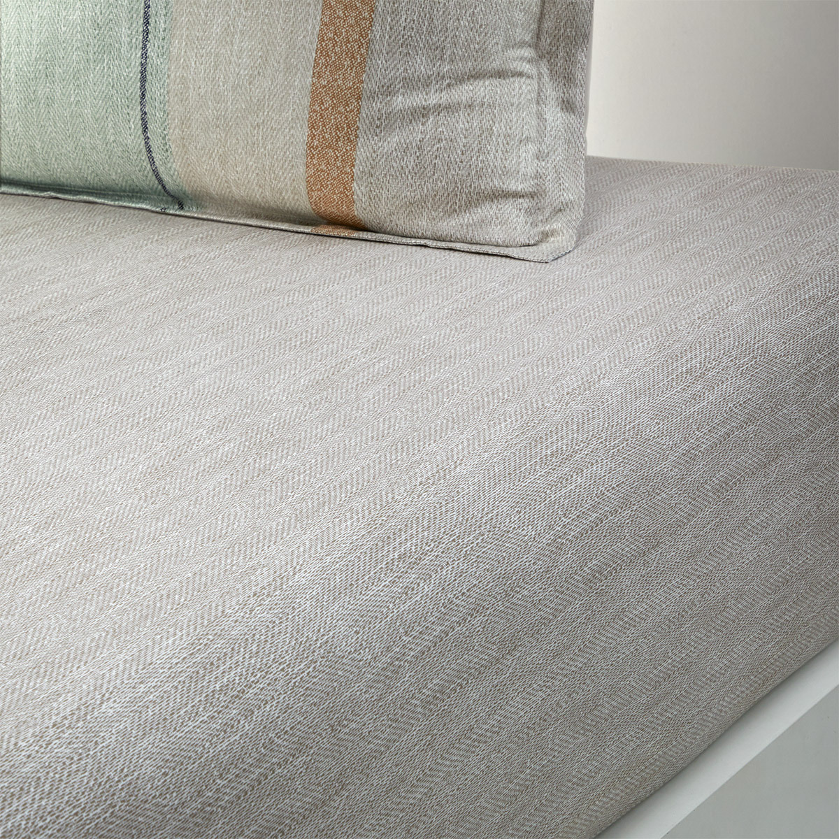 BOSS Home - Drap housse en satin de coton gris, Kells