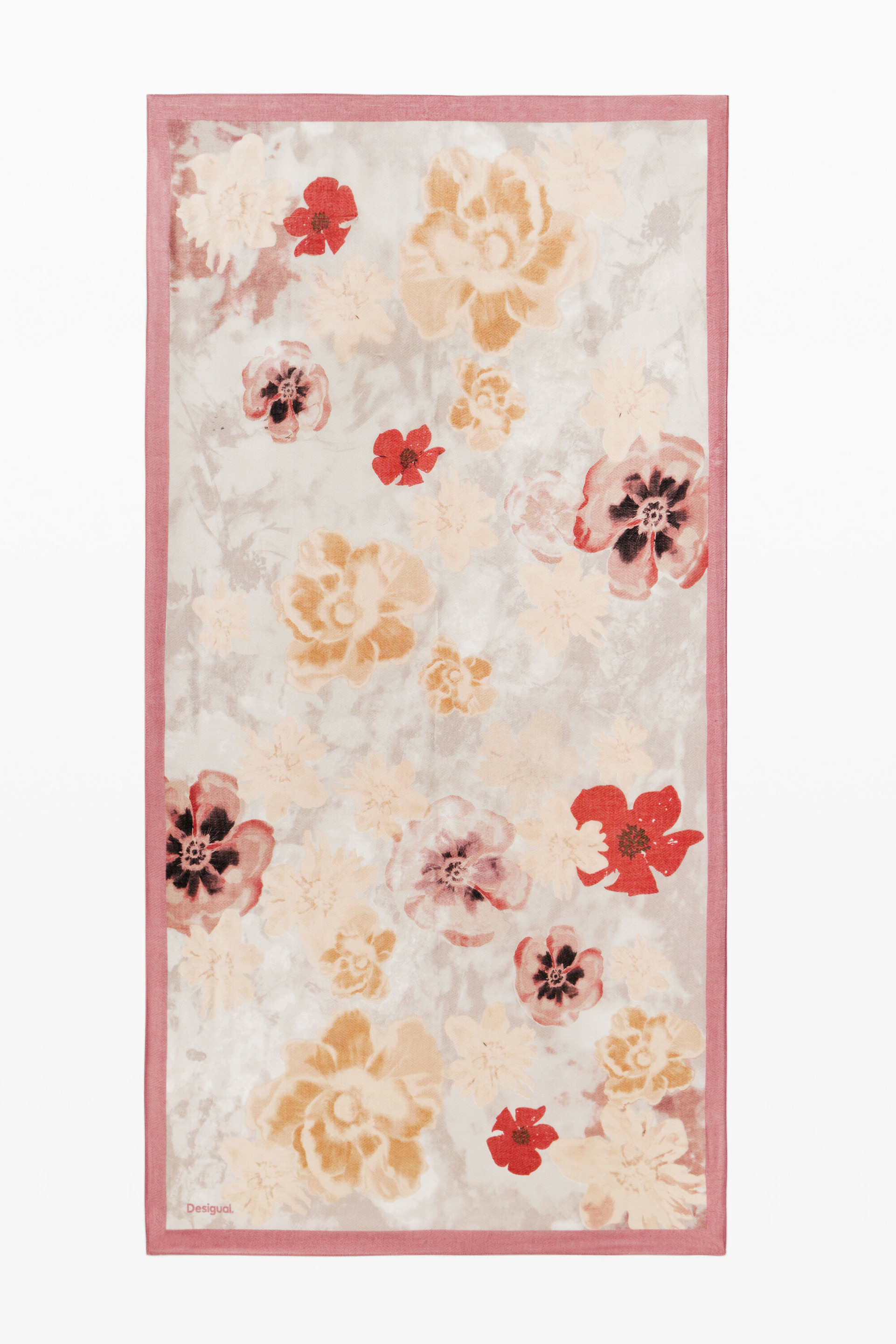 FOULARD FLORAL DEGRADADO RECTANGLE