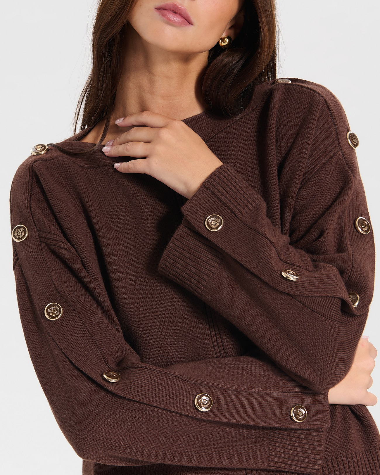 Pull Nili Chocolat en Laine