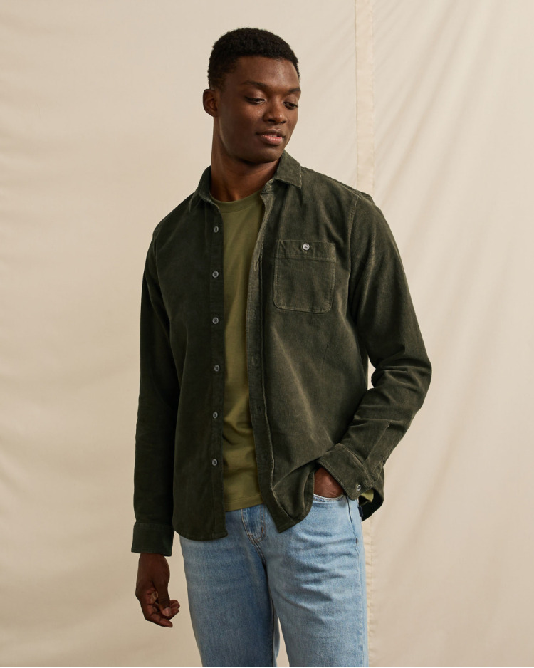 Chemise kaki foncé