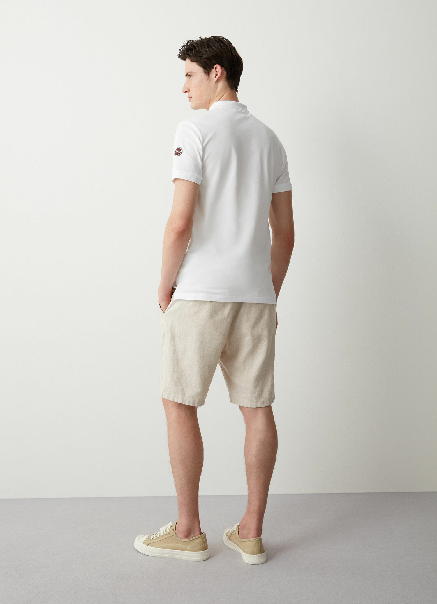 Polo en piqué de coton stretch