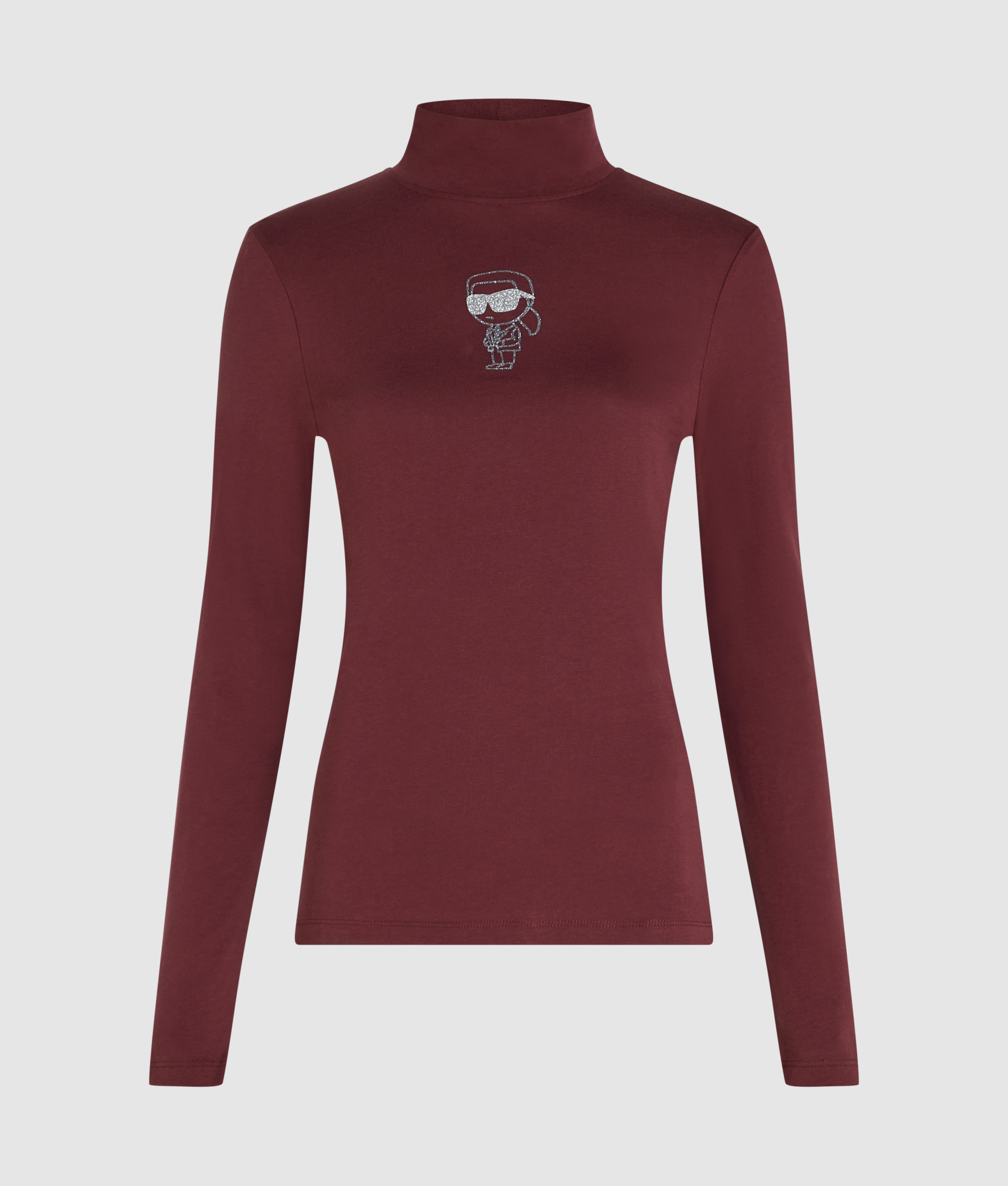 IKON GLITTER MOCK NECK LS TOP
