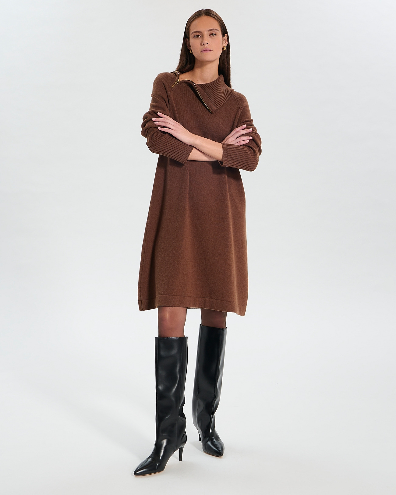 Robe Robertina Chocolat en Laine