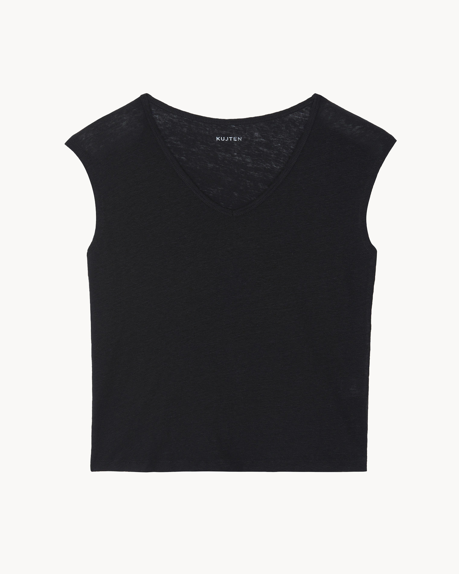 T-Shirt Karol T-shirt col v sans manches lin