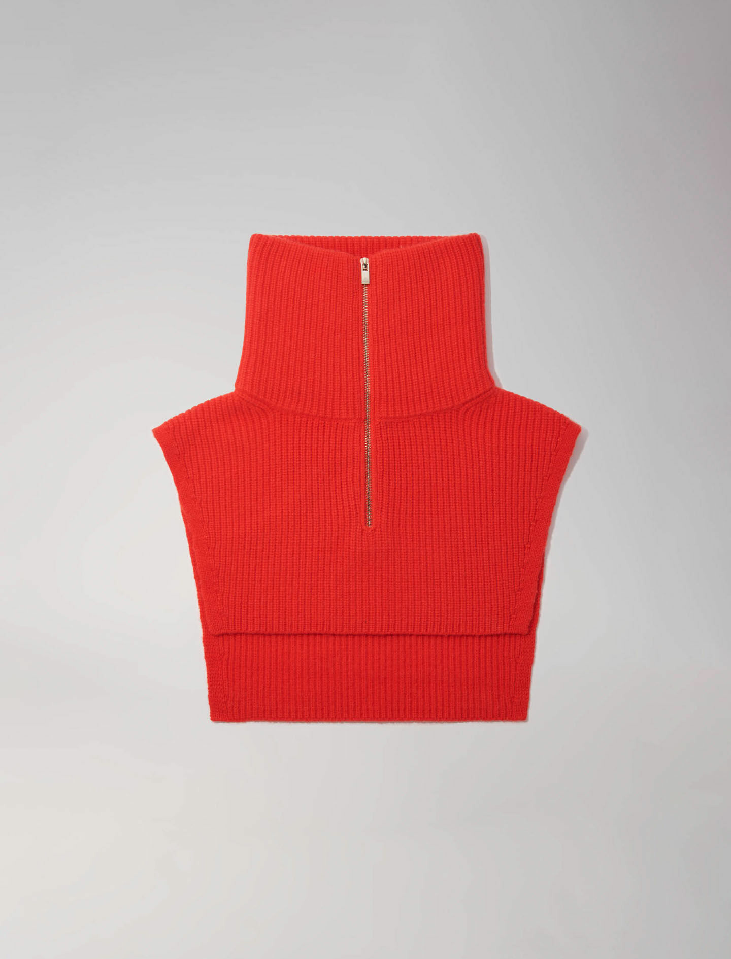 Col zippé en laine et cachemire