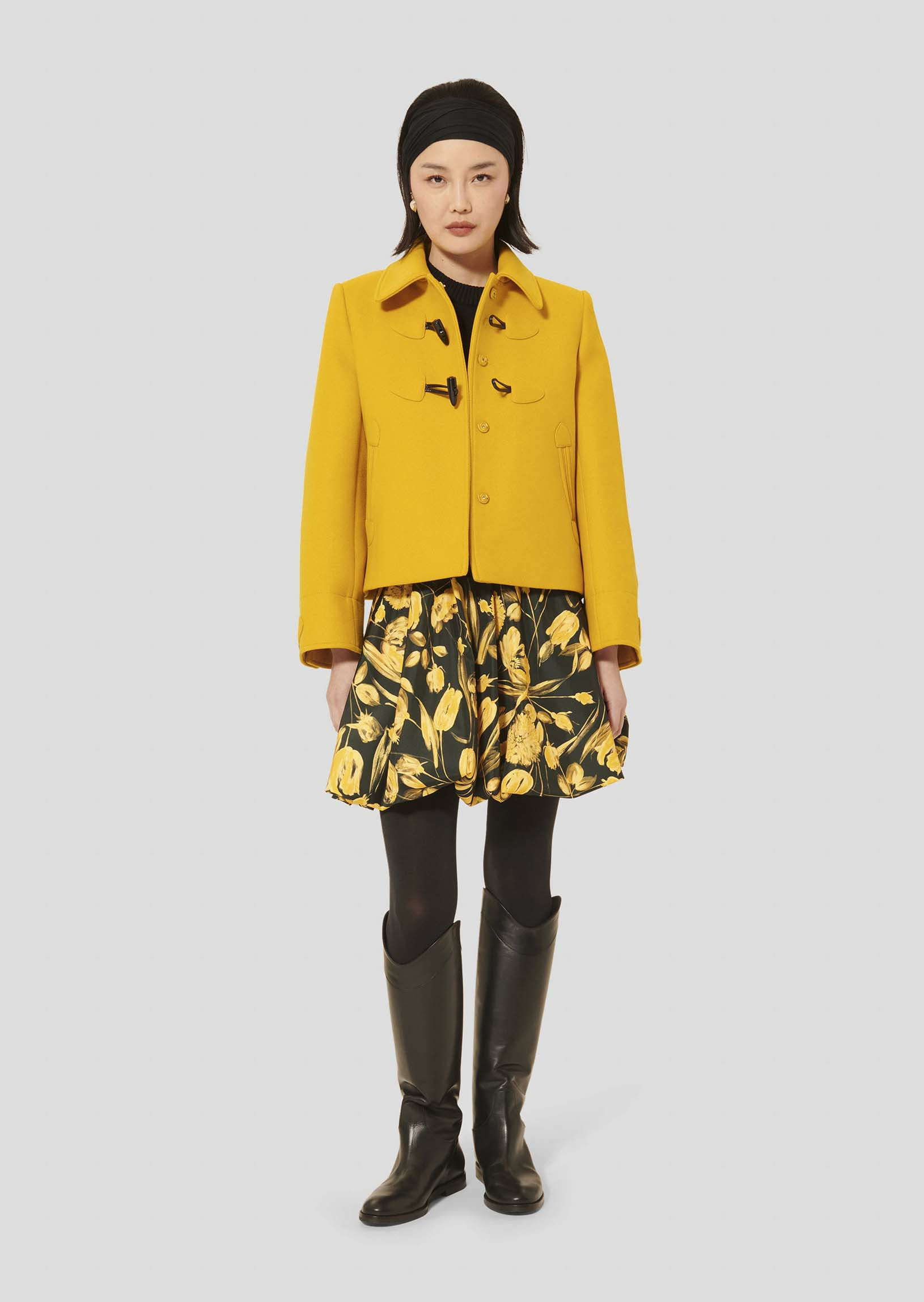 Manteau Manoel-Jaune Citron en Laine Froide