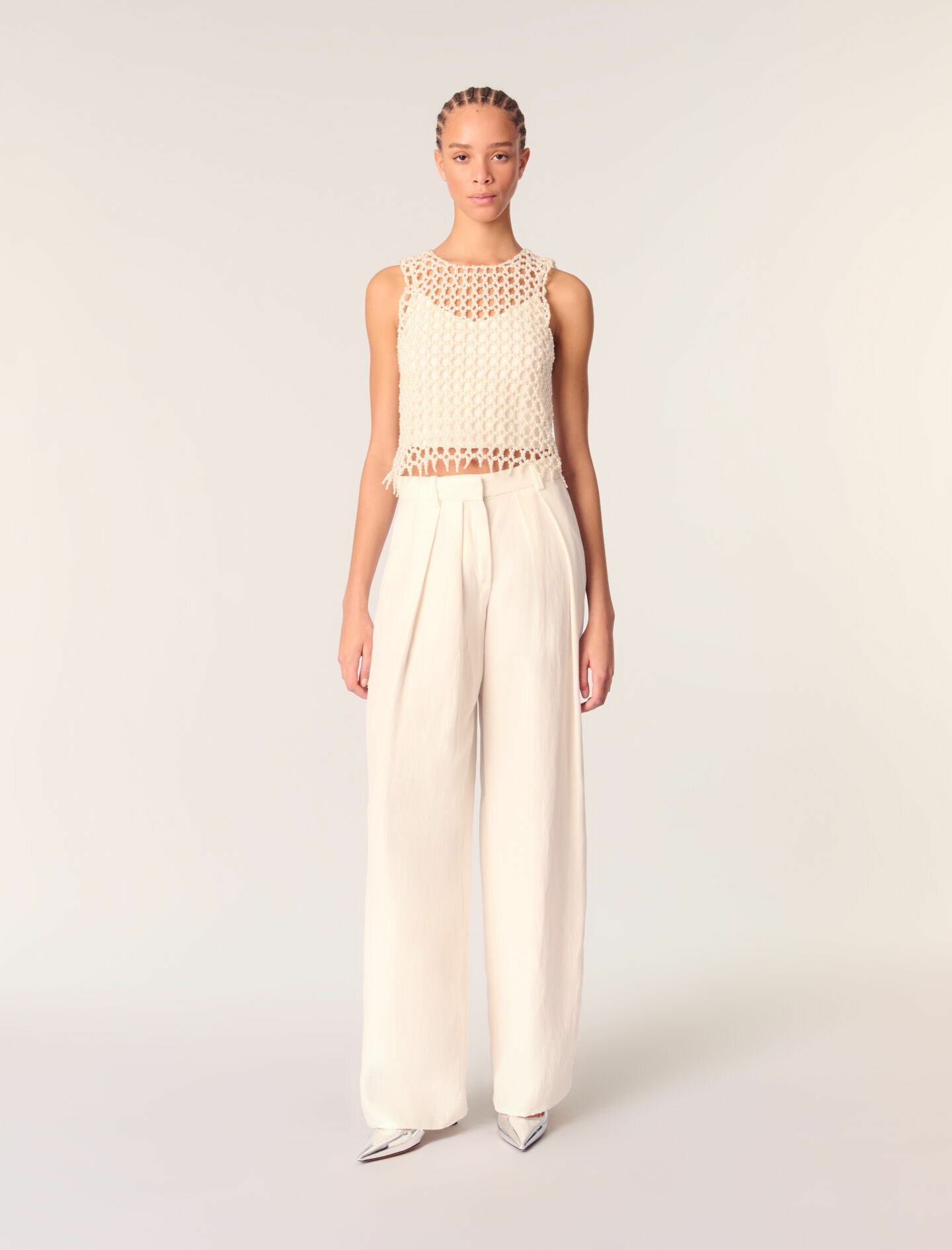 Pantalon de tailleur large