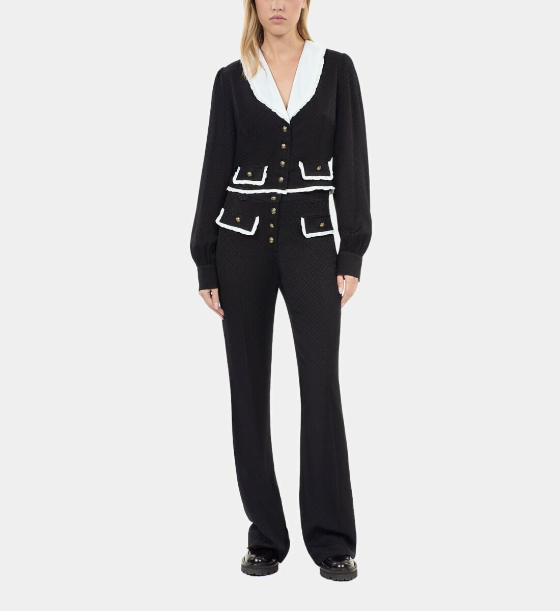 Pantalon Flare Noir Femme