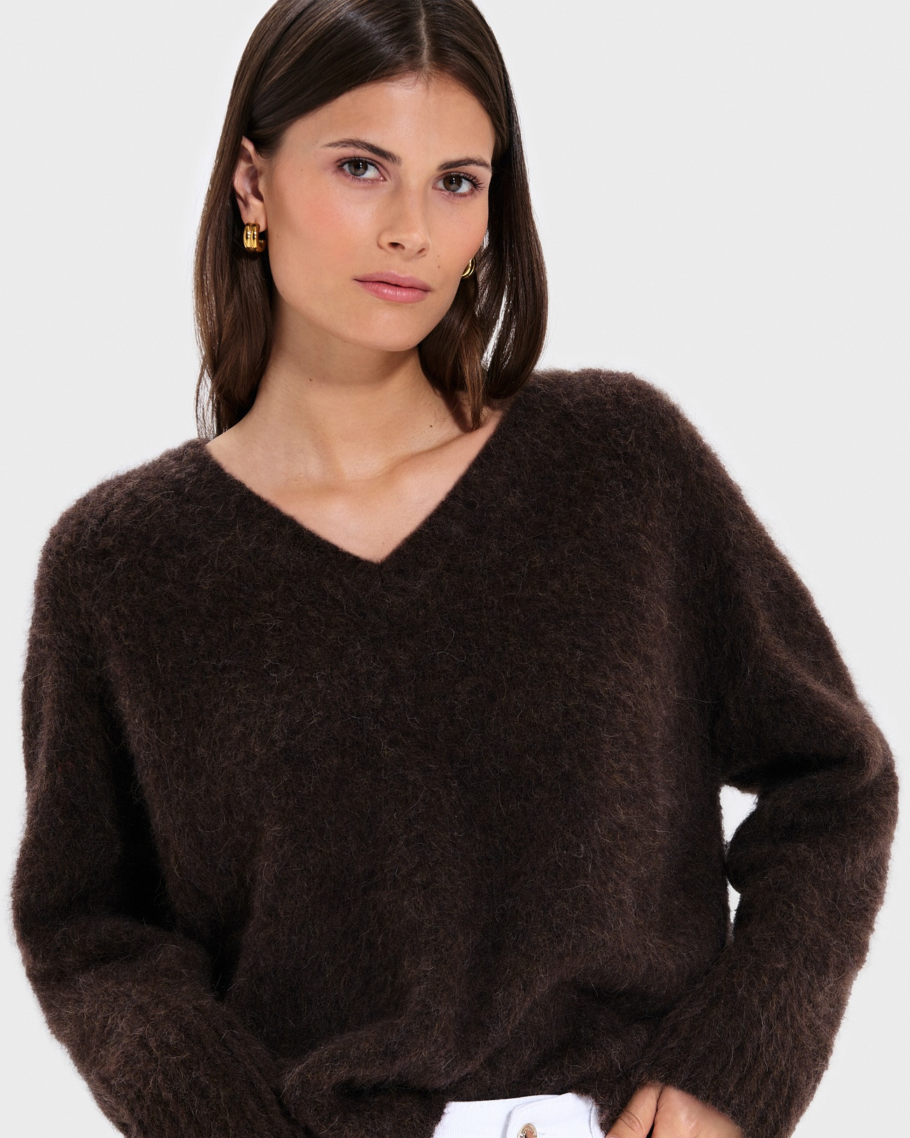 Pull Nuvola Chocolat en Alpaga