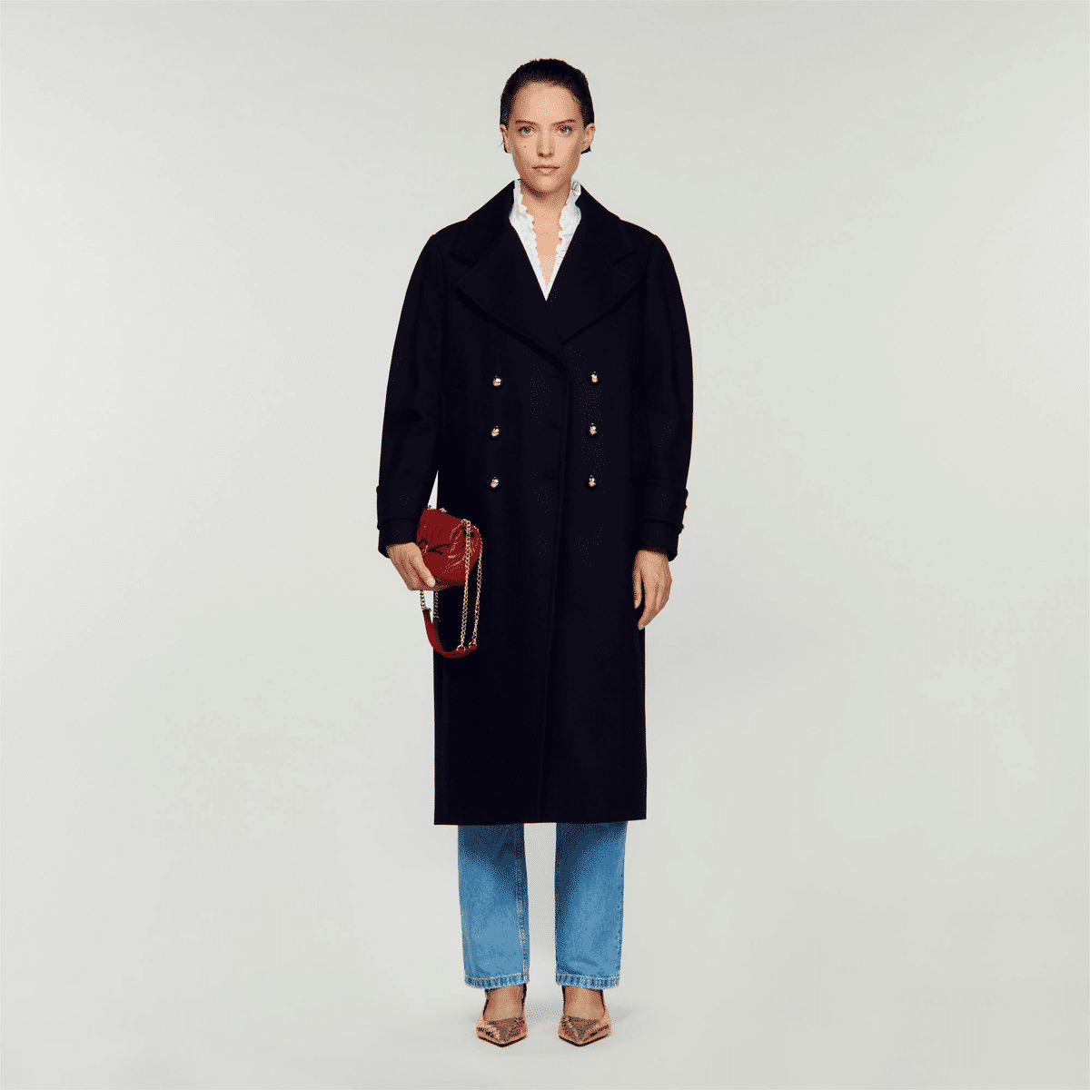 Manteau col tailleur