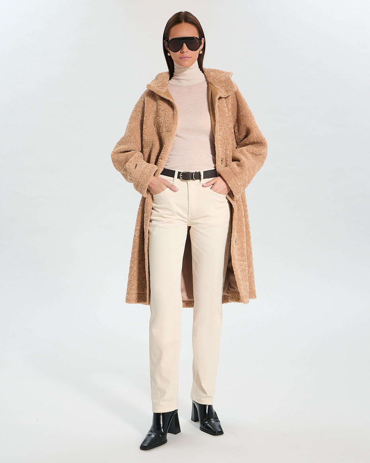 Manteau Mars Camel en Polyuréthane