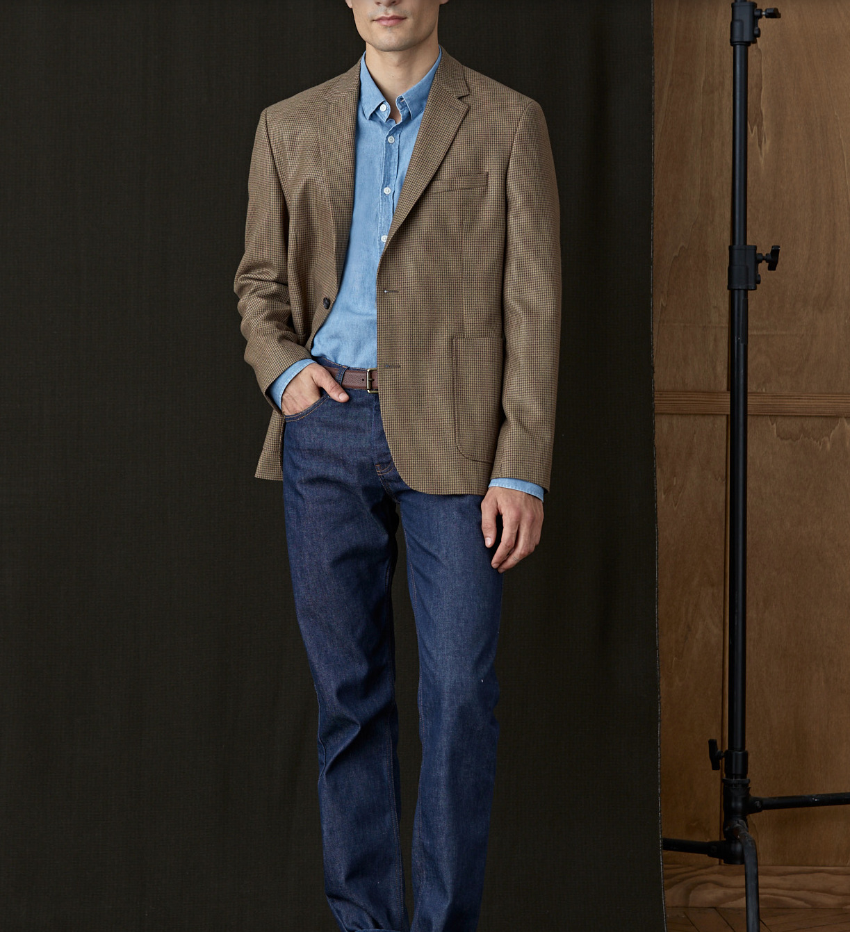 Veste seule Heaton en laine Cinnamon