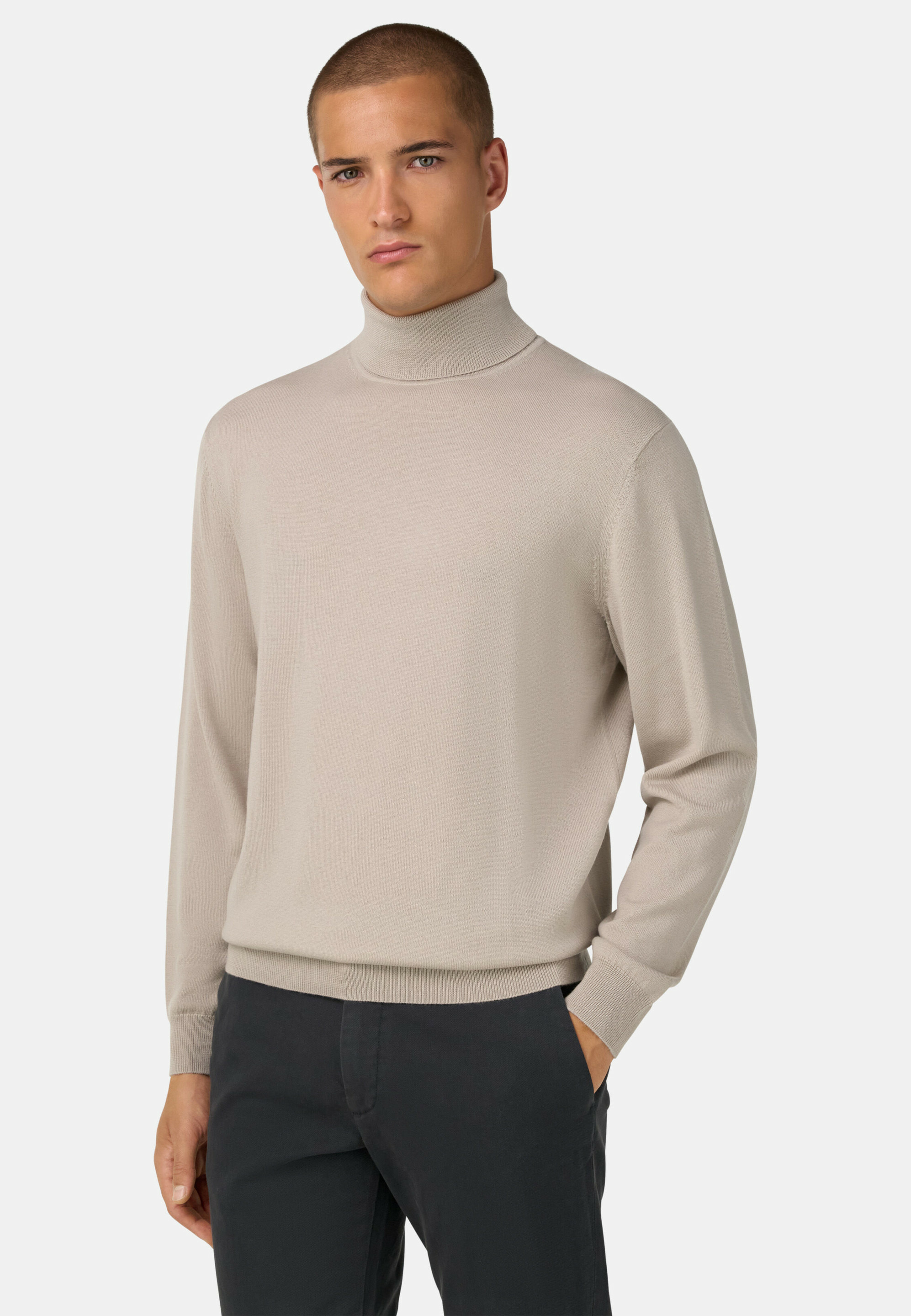 Pull Col Roulé En Laine Mérinos