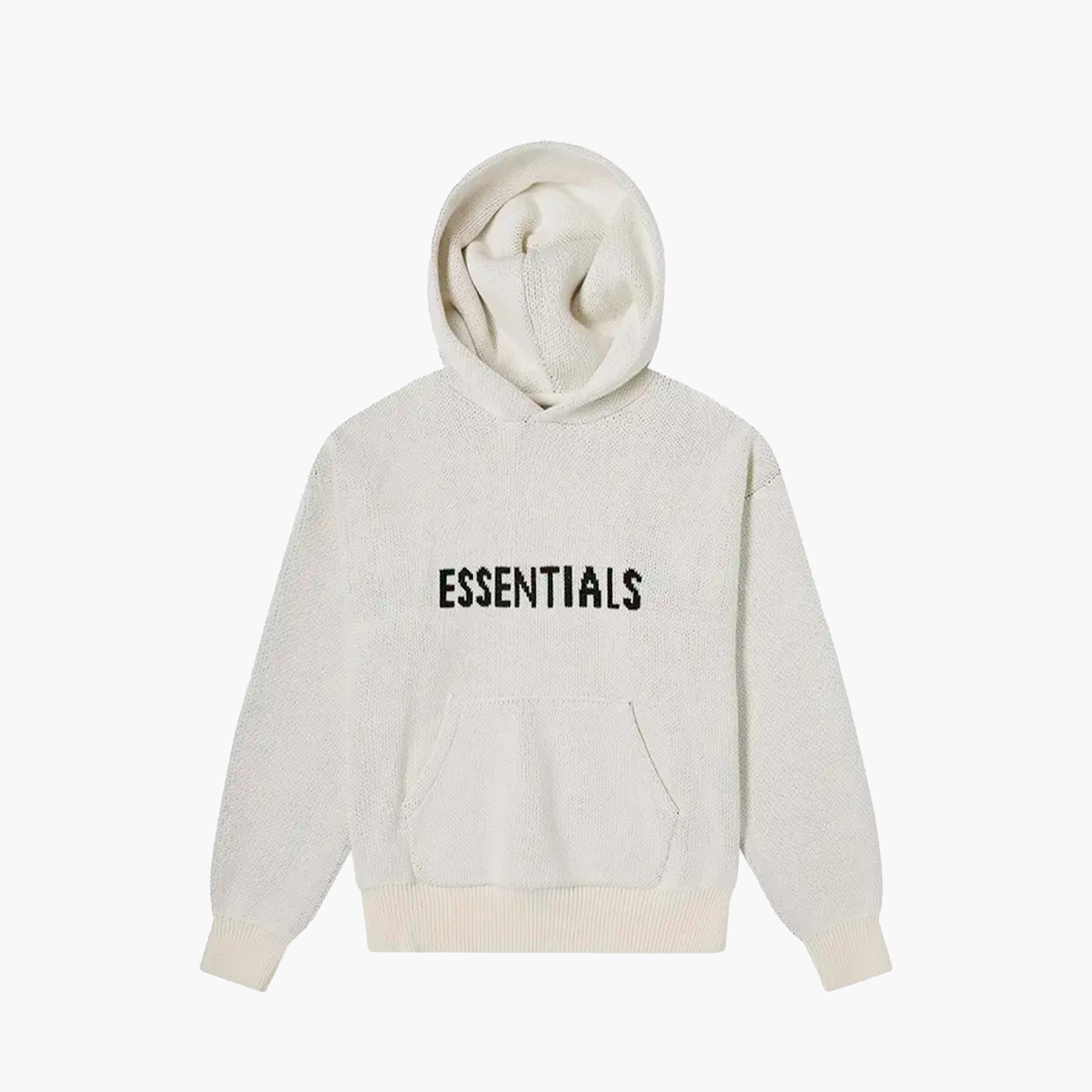 Essentials Hoodie En Maille Oatmeal Gris