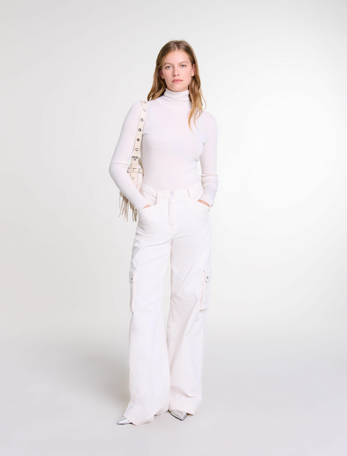 Pantalon cargo en velours