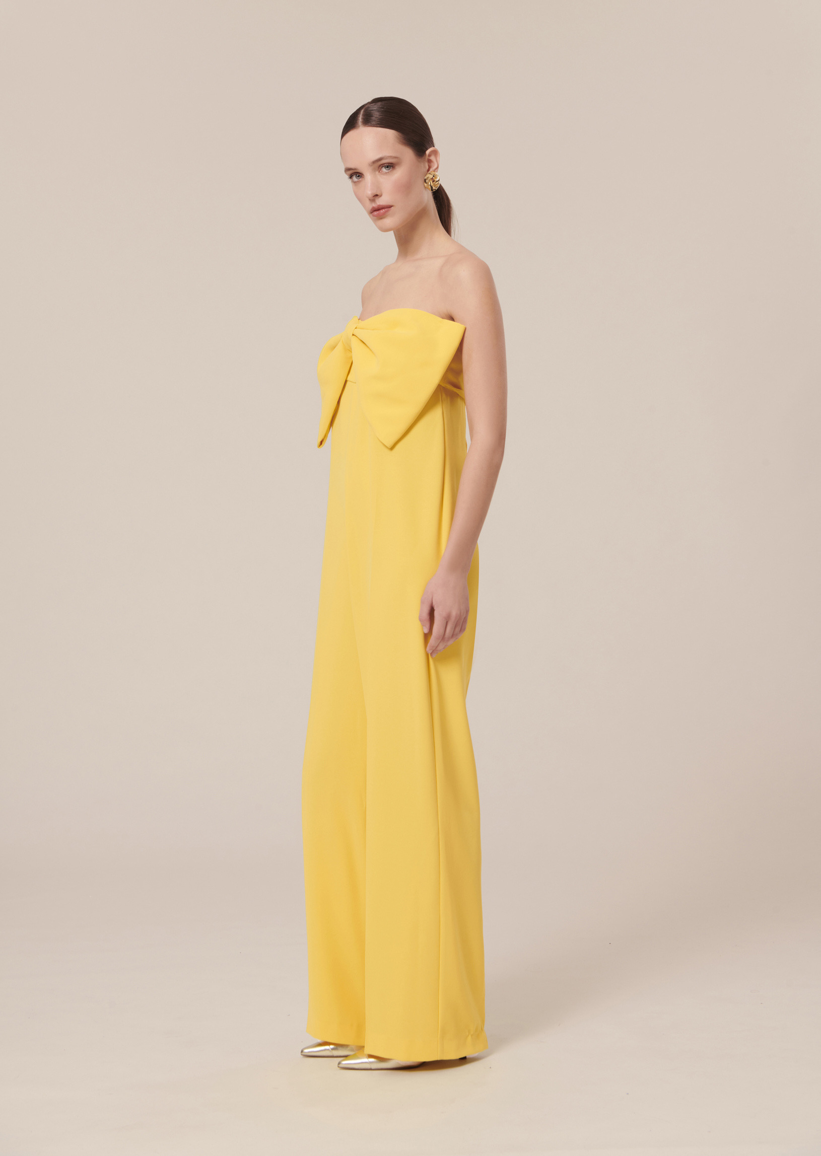Combinaison Coeur-Jaune en Polyester