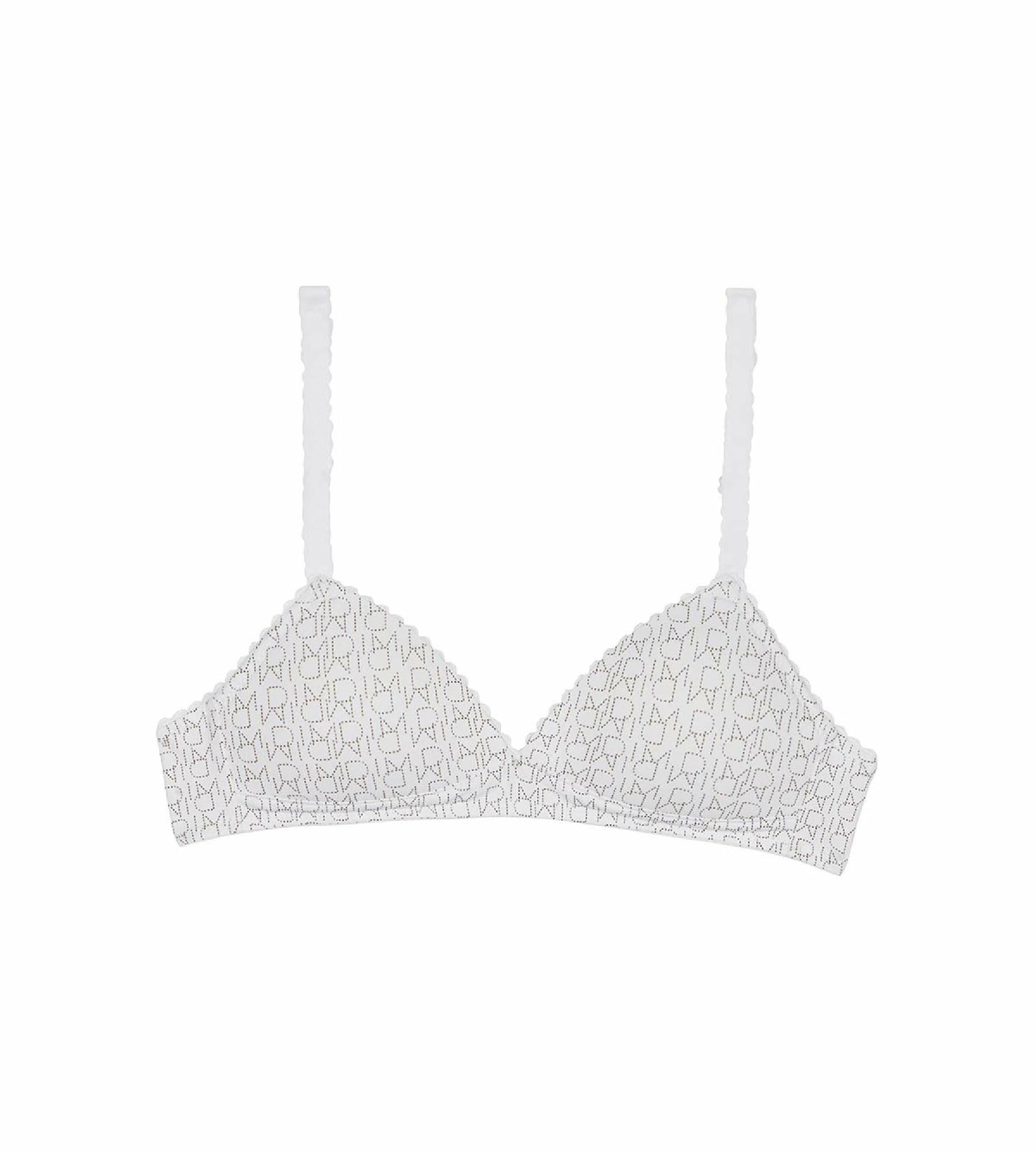 Soutien-gorge triangle imprimé logo blanc DIM Touch Girl
