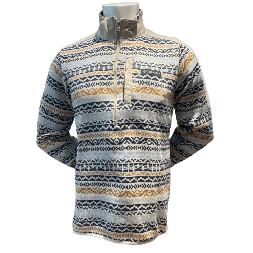 M FOX GLACIER FS PRINTED HALF ZIP  Beige