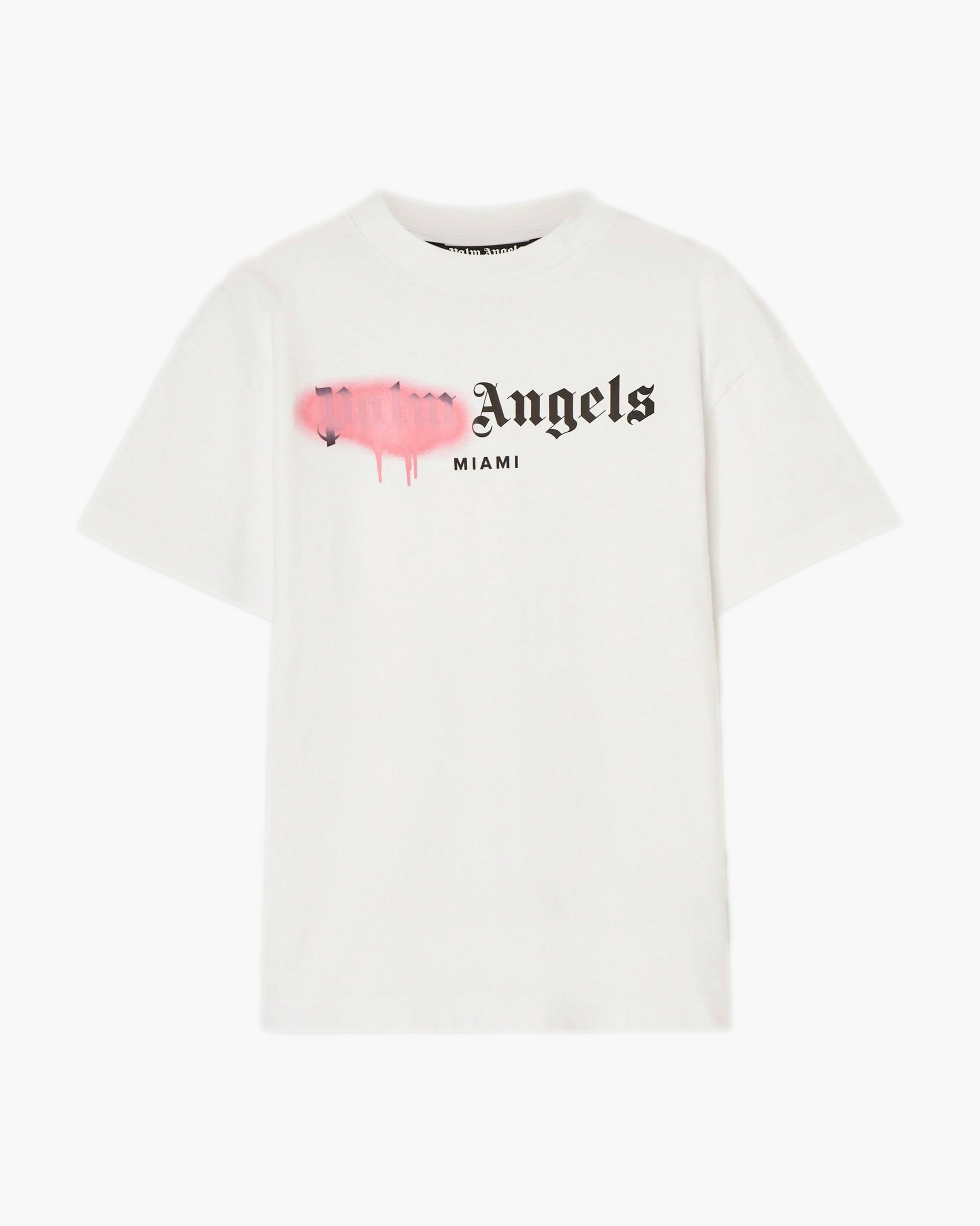 Palm Angels T-Shirt Miami Spray Blanc