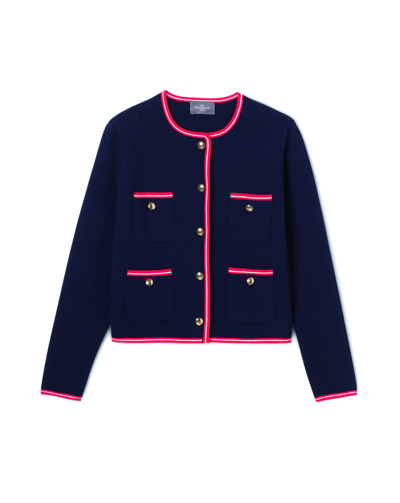 Veste milano - Femme - MARINE/ROUGE GORGE/NATUREL