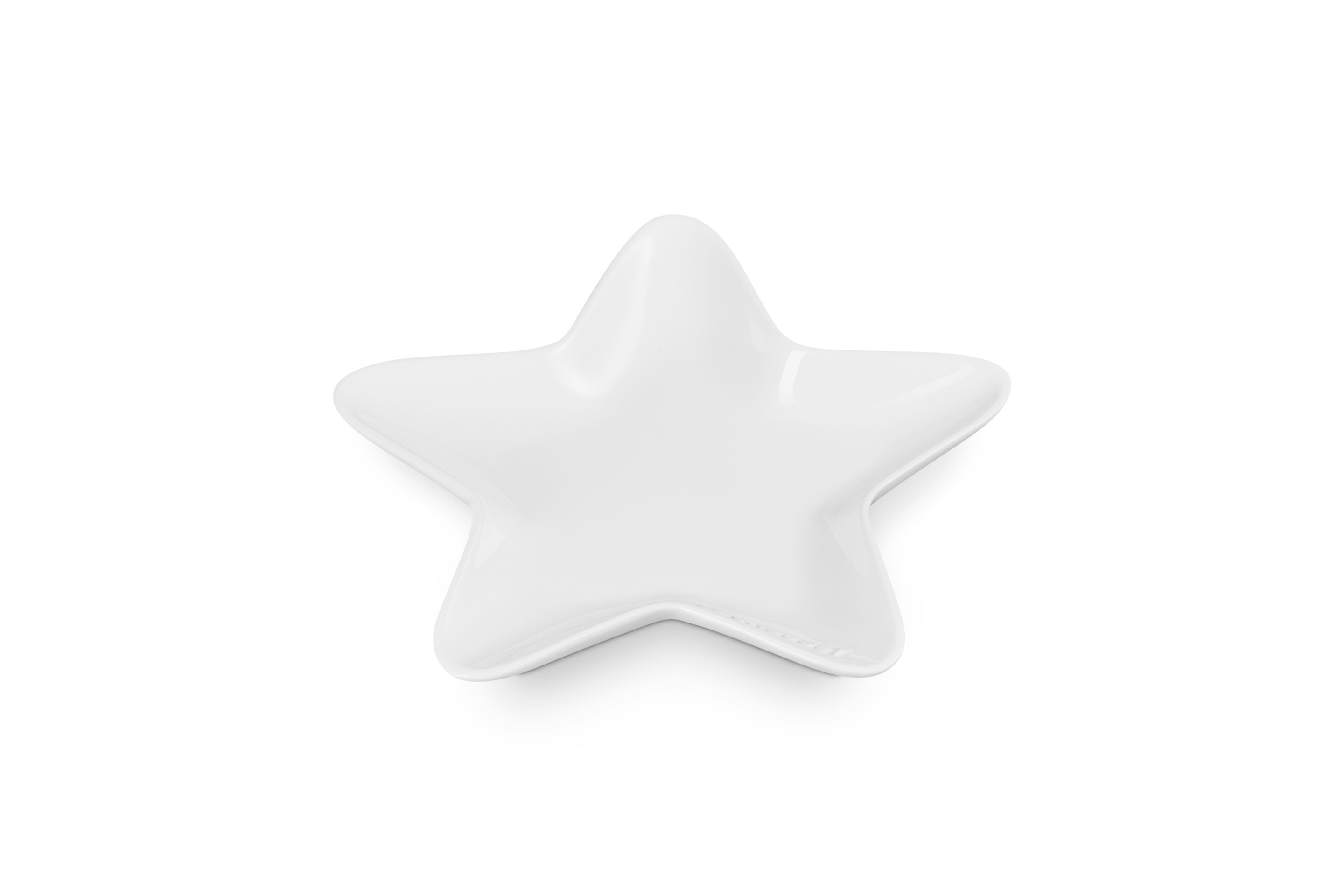 Assiette étoile 20cm en céramique blanc
