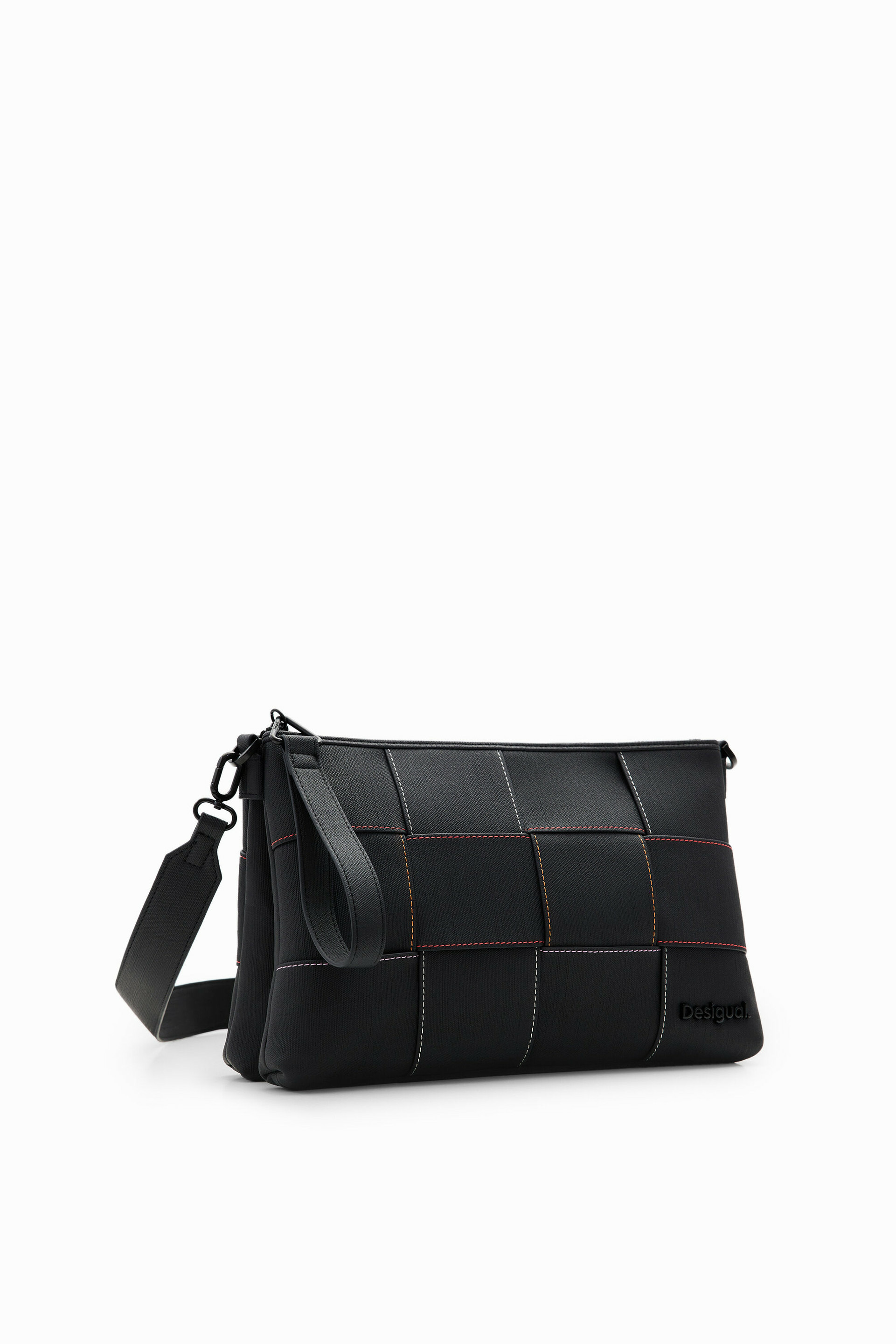 Bandoulière M tressée avec surpiqûres