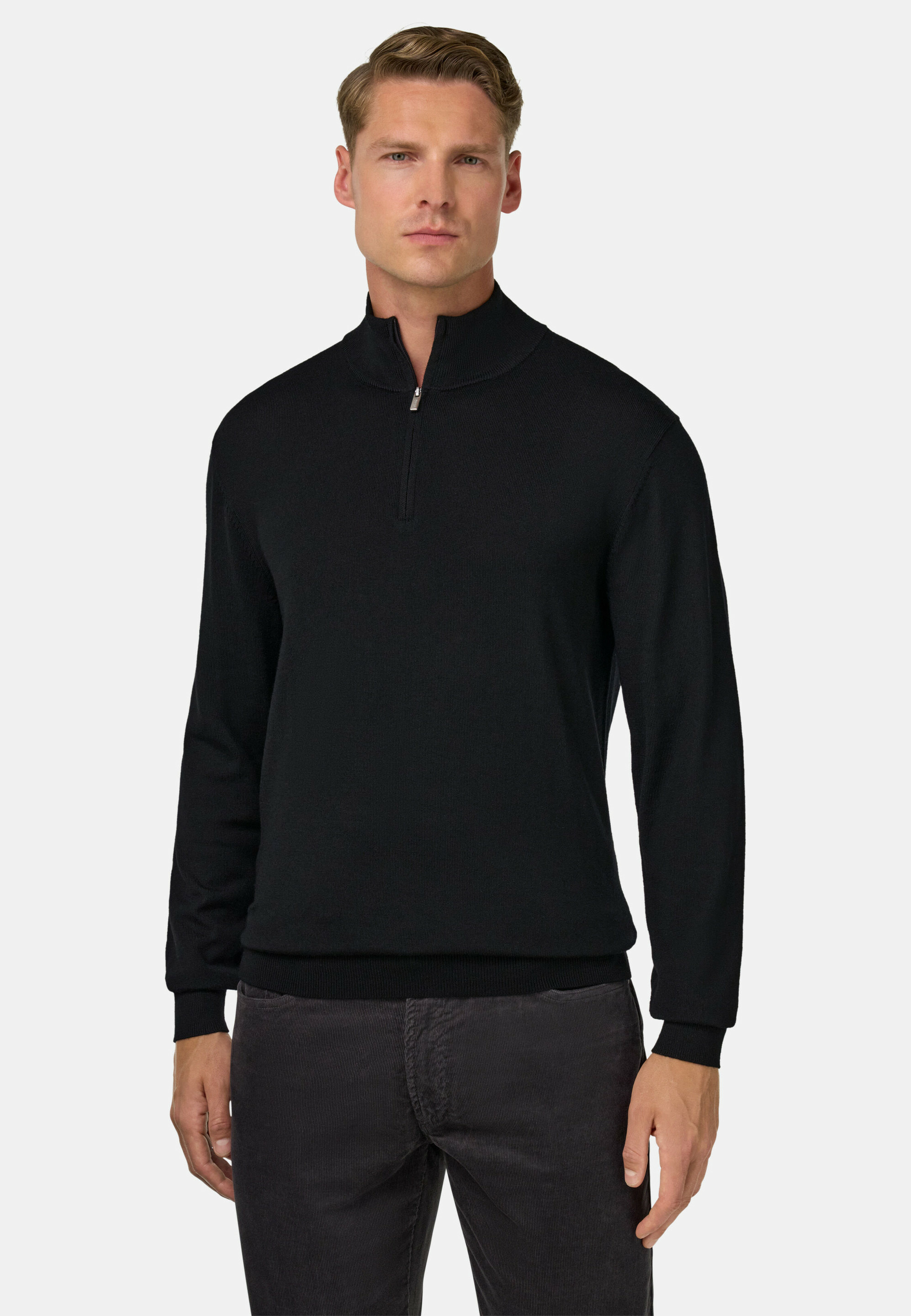 Pull Demi Zip En Laine Mérinos