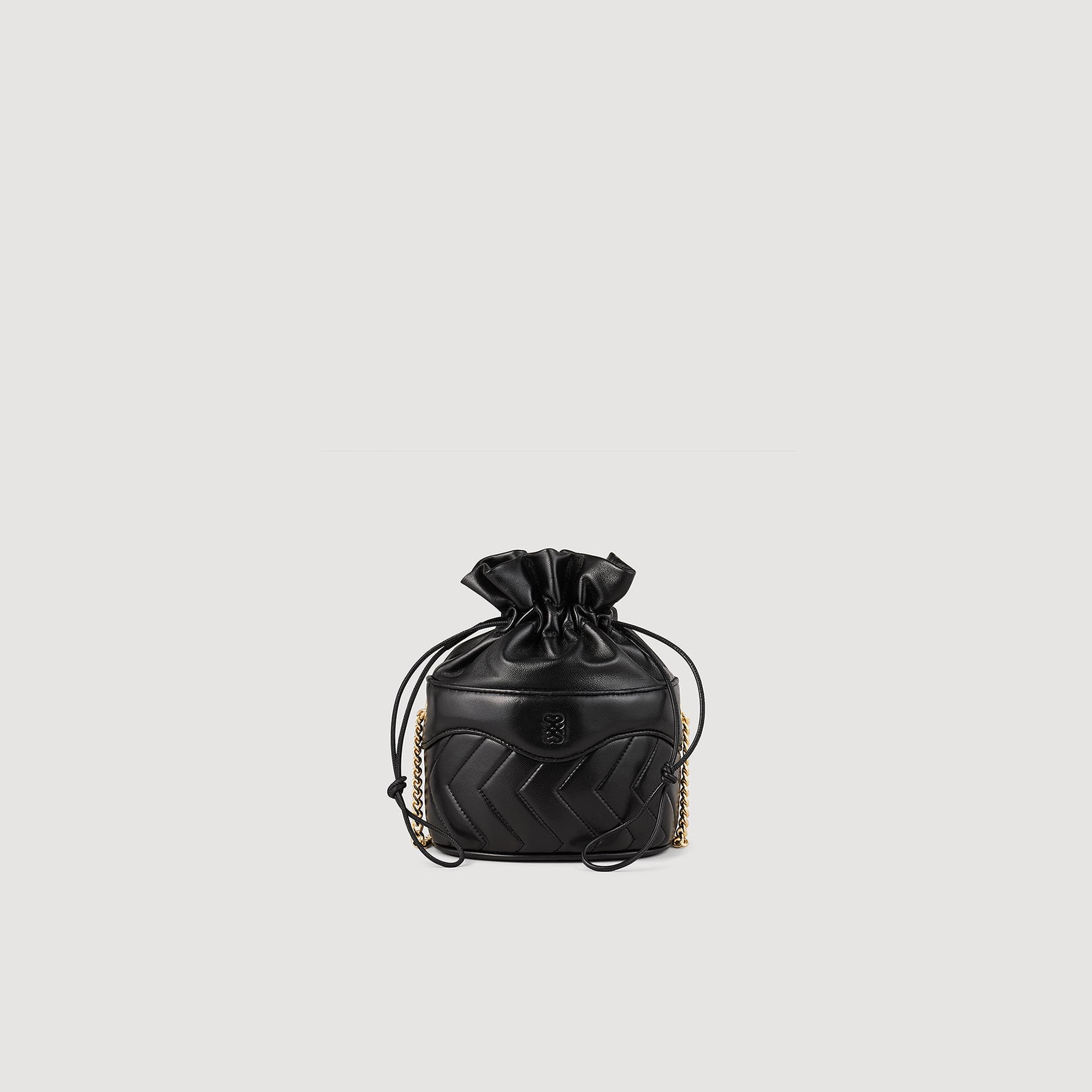 Sac seau Le Bonbon en cuir matelassé