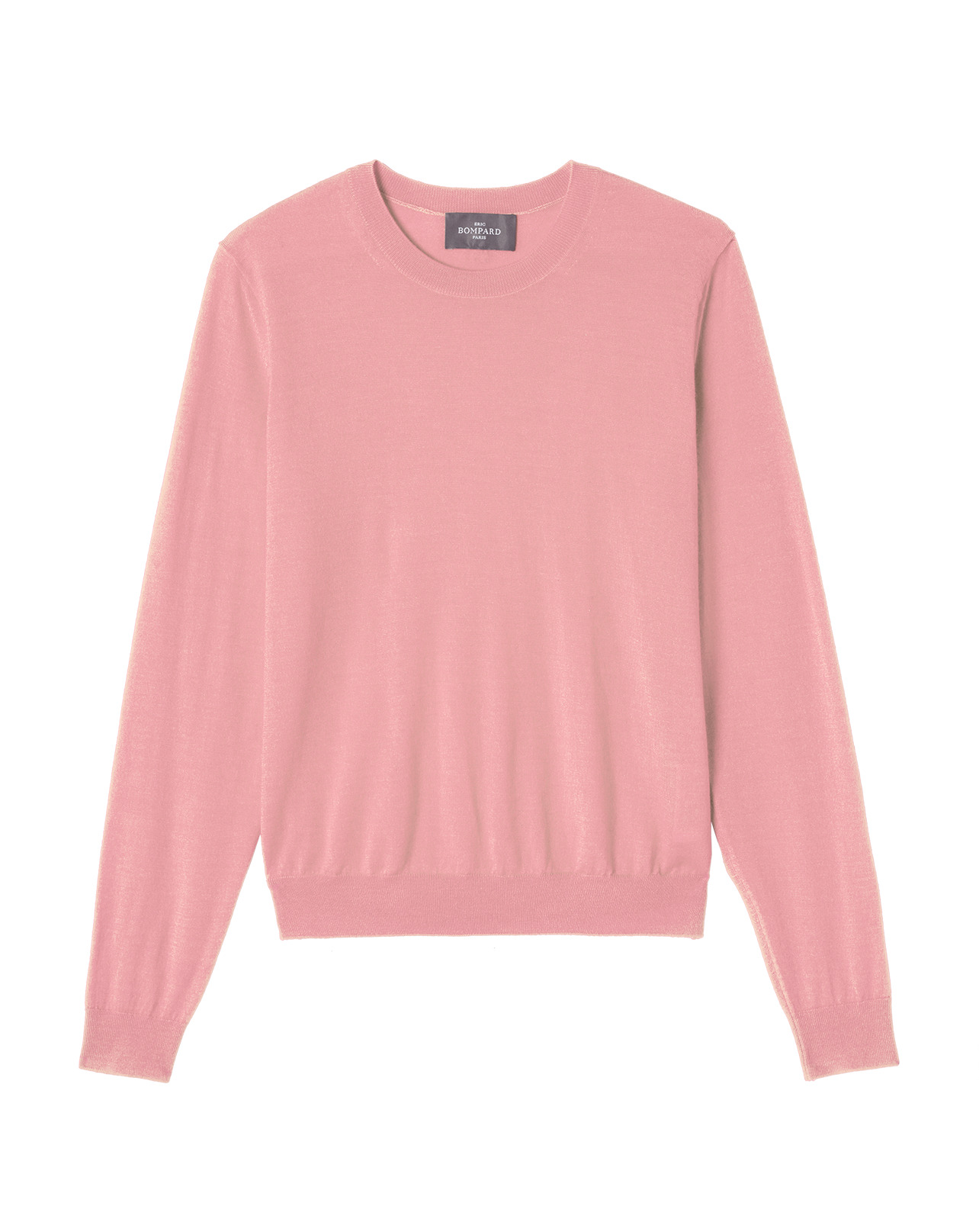 Pull col rond ultrafin - Femme - ROSE RETRO
