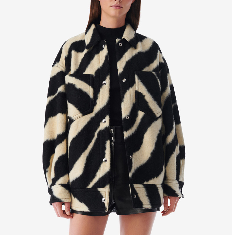 Veste Longue À Motif Zèbre Edwina