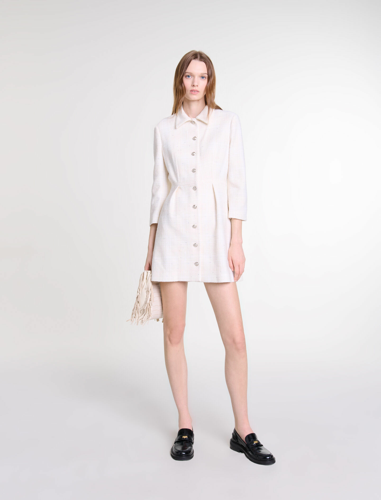 Robe courte en tweed