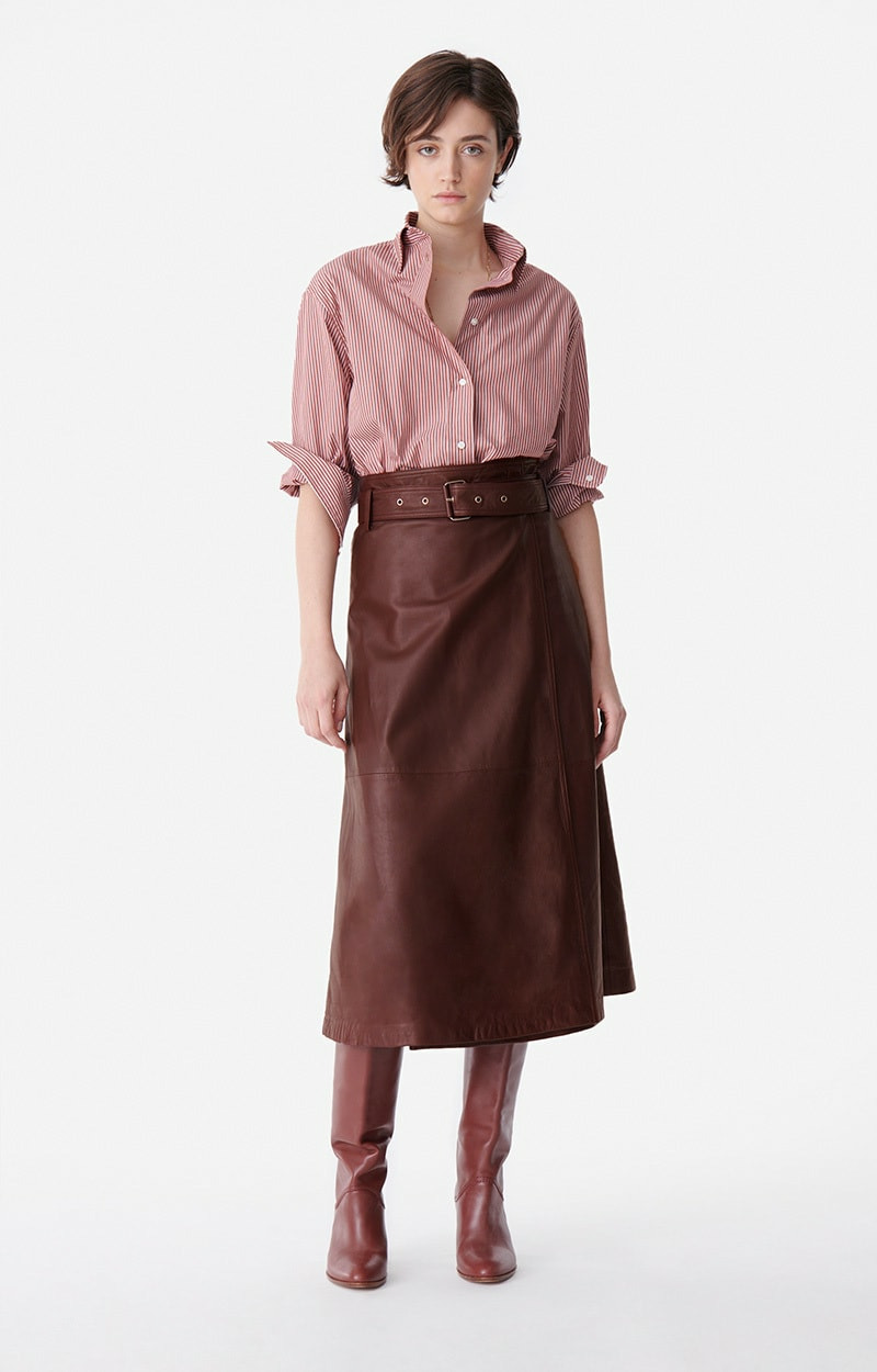 jupe Carmela En Cuir d'Agneau