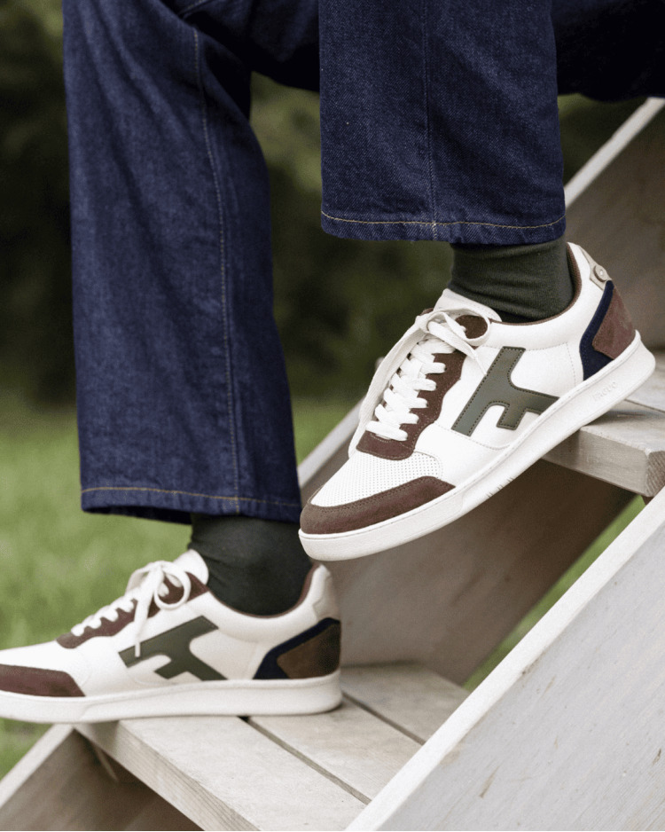 Baskets écrues & marrons